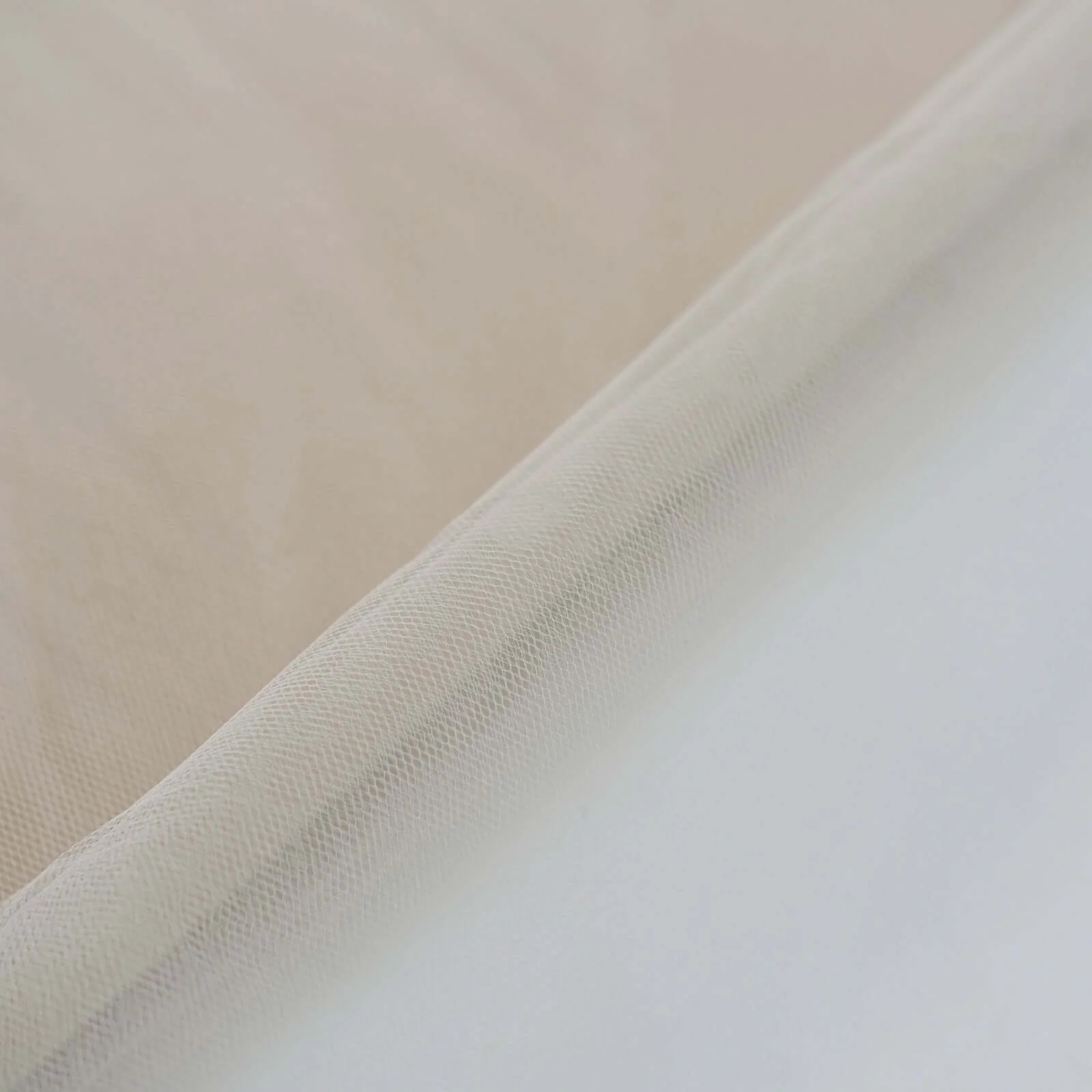 Beige Tulle Fabric Bolt, DIY Crafts Sheer Fabric Roll 54"x40 Yards - Image 6