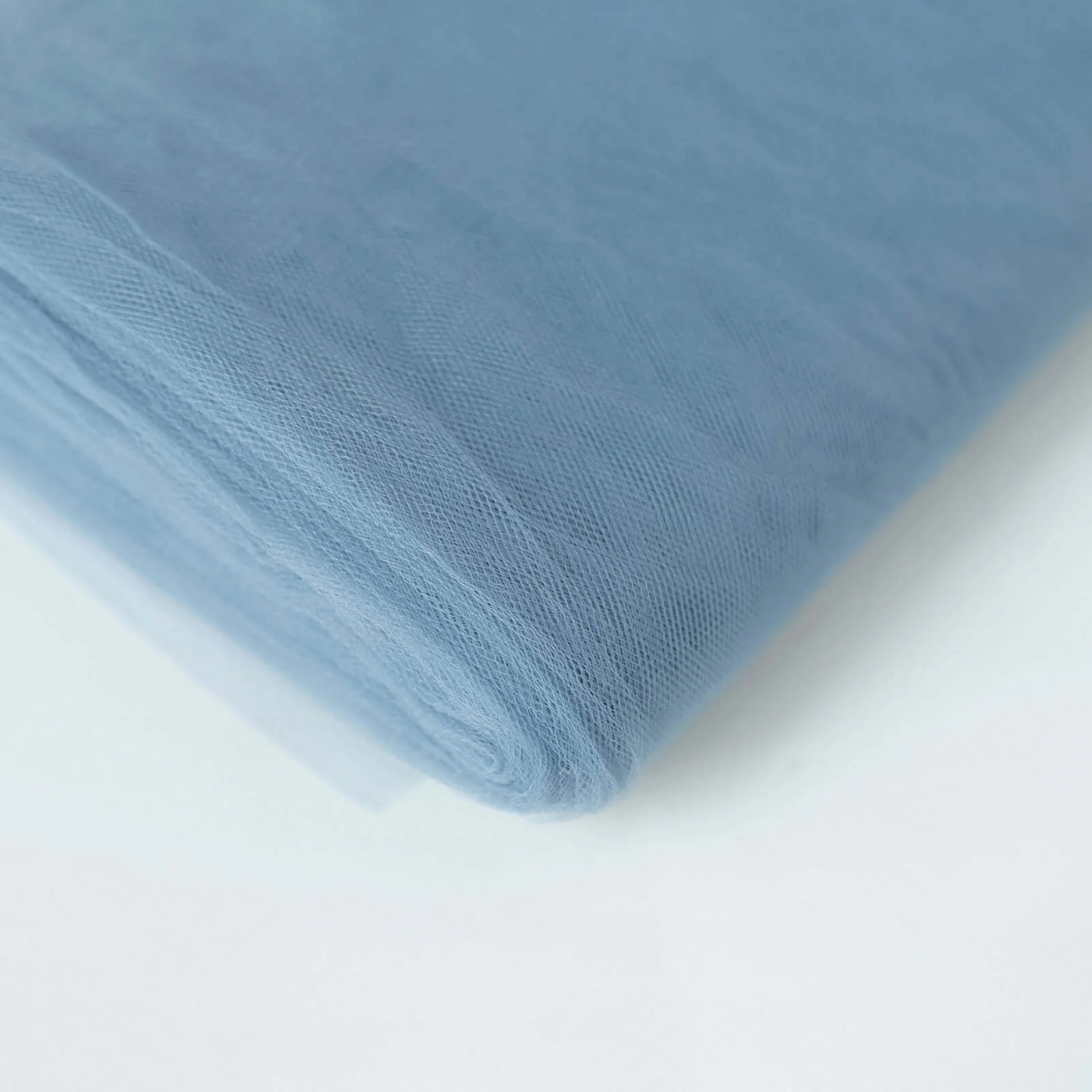 Dusty Blue Tulle Fabric Bolt, DIY Crafts Sheer Fabric Roll 54"x40 Yards - Image 2