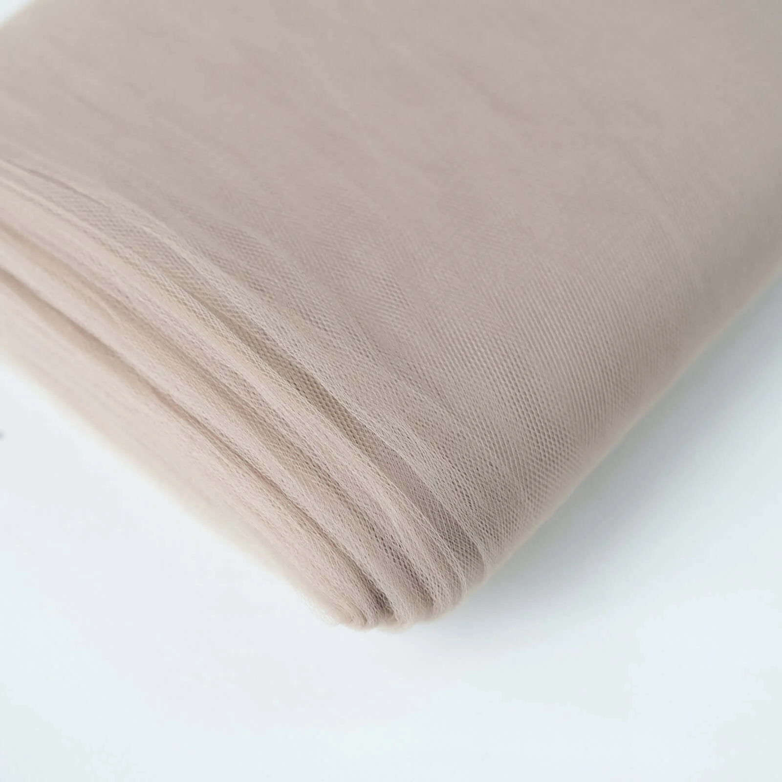Taupe Tulle Fabric Bolt, DIY Crafts Sheer Fabric Roll 54"x40 Yards - Image 2