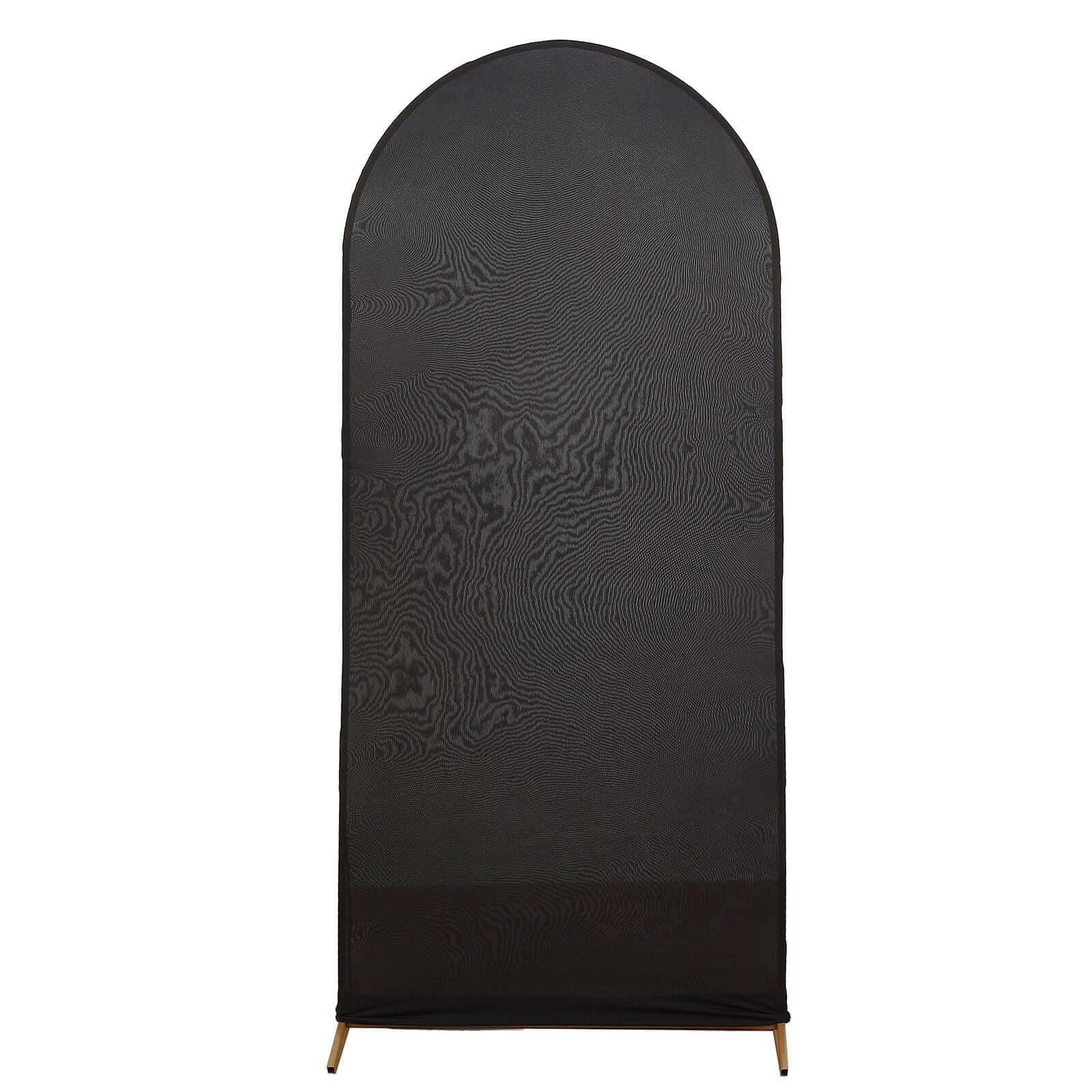 Matte Black Spandex Fitted Wedding Arch Cover For Round Top Chiara Backdrop Stand 5ft - Image 6