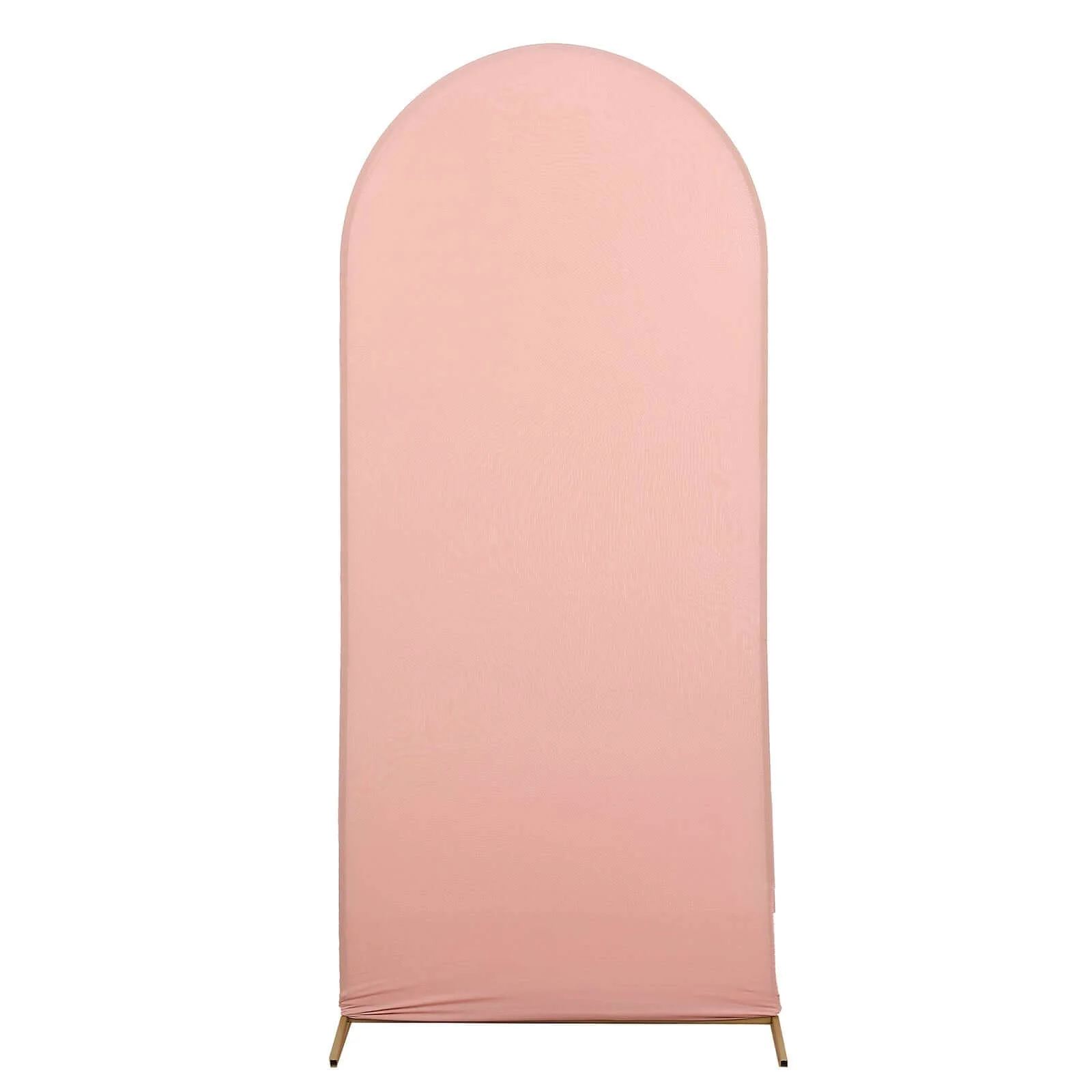 Matte Dusty Rose Spandex Fitted Wedding Arch Cover For Round Top Chiara Backdrop Stand 5ft - Image 6