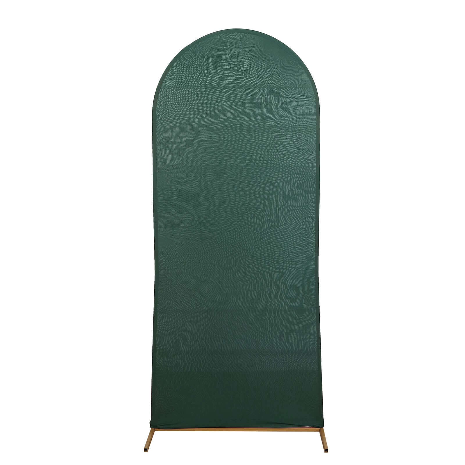Matte Hunter Emerald Green Spandex Fitted Wedding Arch Cover For Round Top Chiara Backdrop Stand 5ft - Image 6