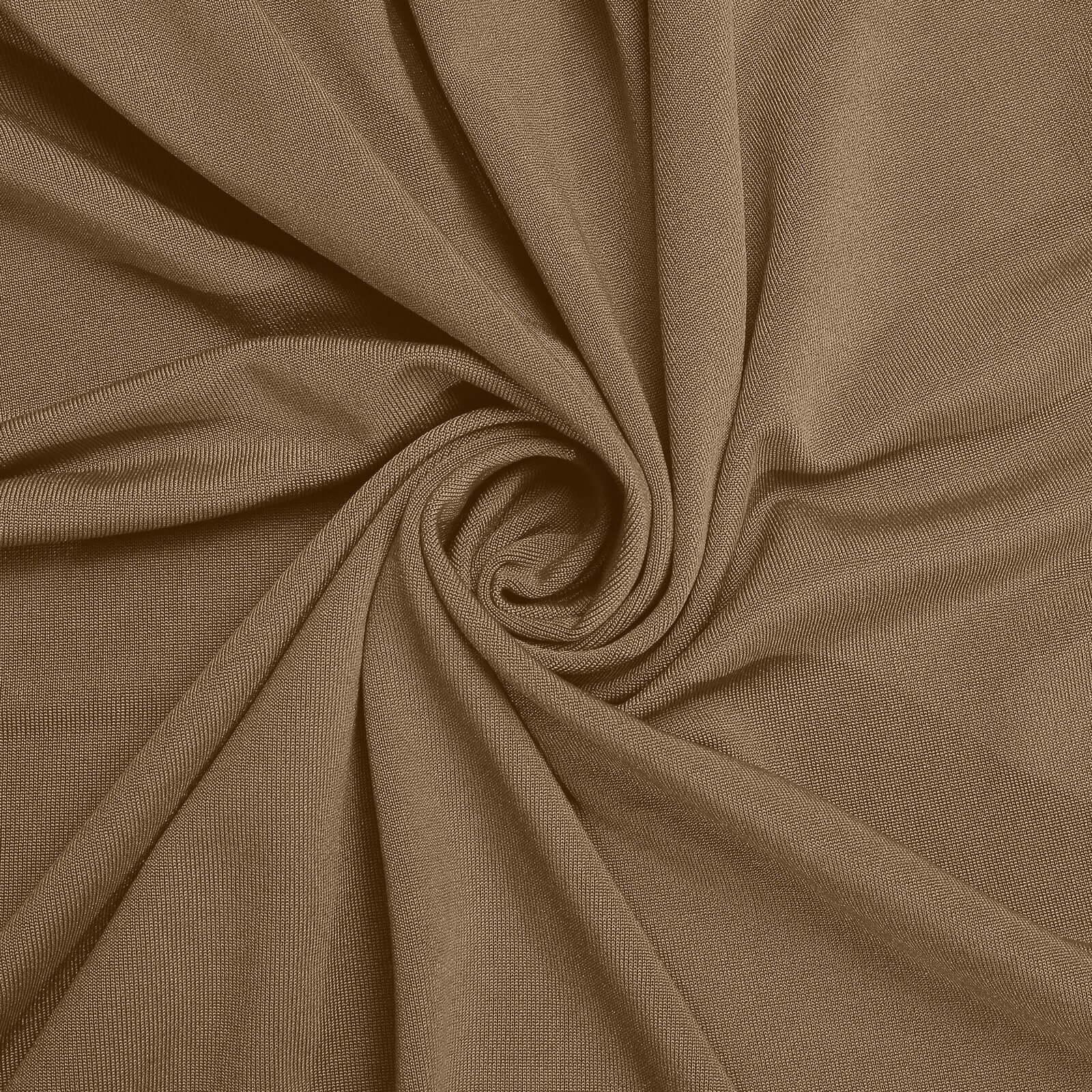 Matte Taupe Spandex Fitted Wedding Arch Cover For Round Top Chiara Backdrop Stand 5ft - Image 13
