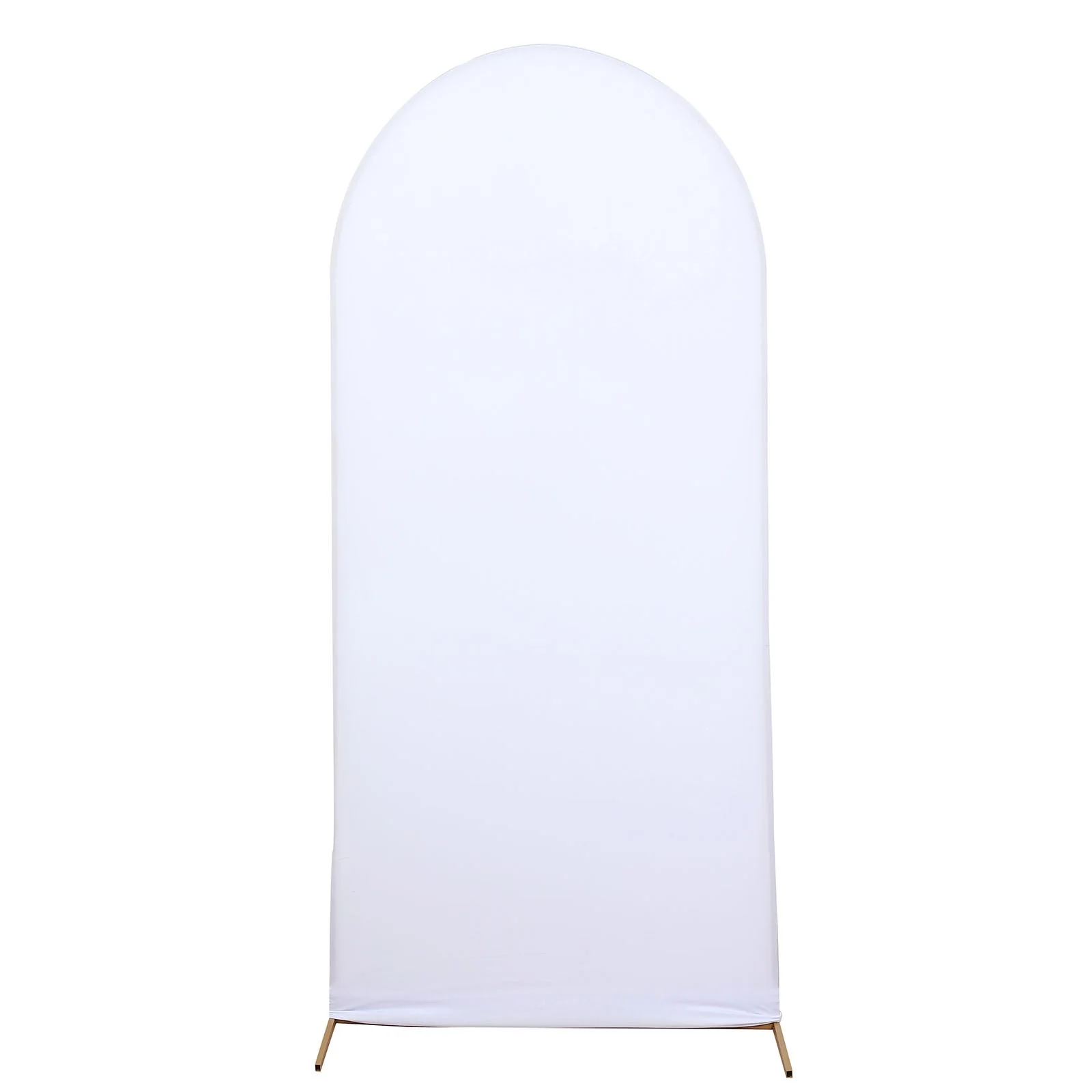 Matte White Spandex Fitted Wedding Arch Cover For Round Top Chiara Backdrop Stand 5ft - Image 6