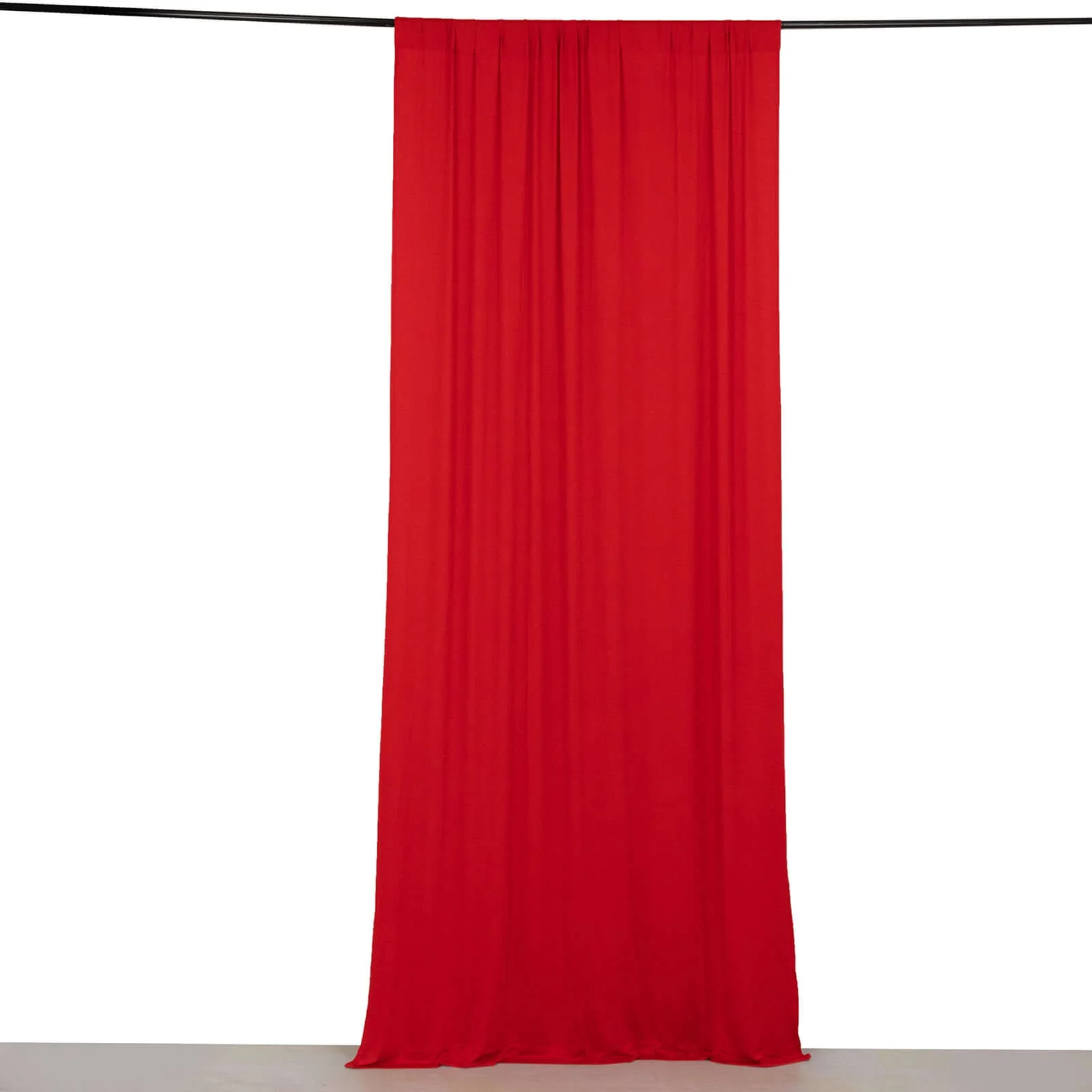 Red 4-Way Stretch Spandex Backdrop Drape Curtain, Wrinkle Free Event Divider Panel with Rod Pockets - 5ftx10ft - Image 8