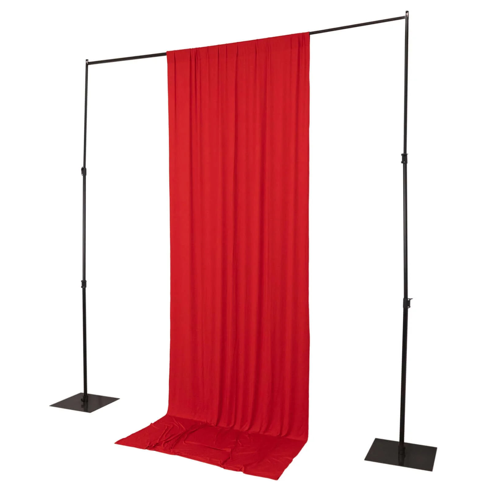 Red 4-Way Stretch Spandex Backdrop Drape Curtain, Wrinkle Free Event Divider Panel with Rod Pockets - 5ftx12ft - Image 6