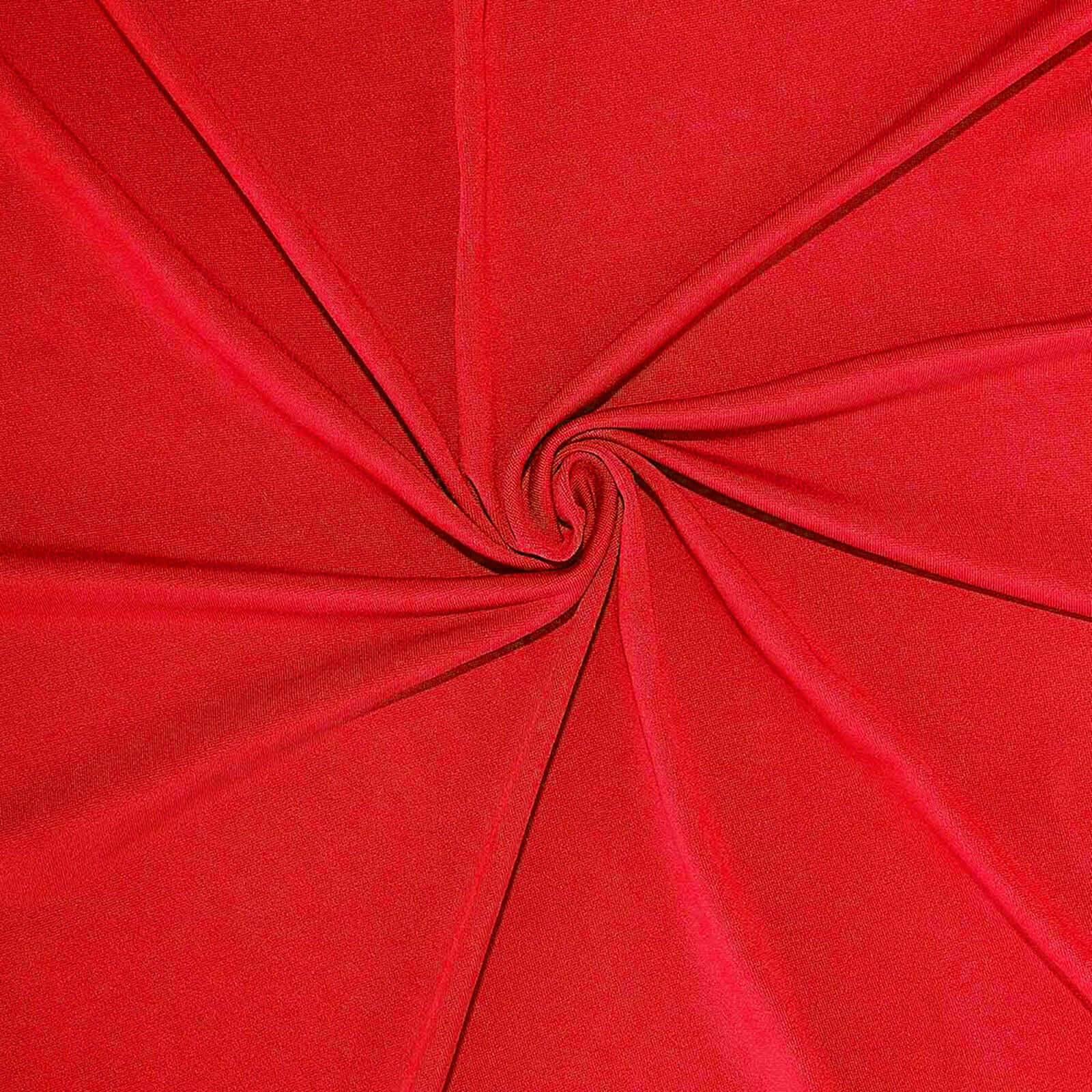 Red 4-Way Stretch Spandex Backdrop Drape Curtain, Wrinkle Free Event Divider Panel with Rod Pockets - 5ftx12ft - Image 8