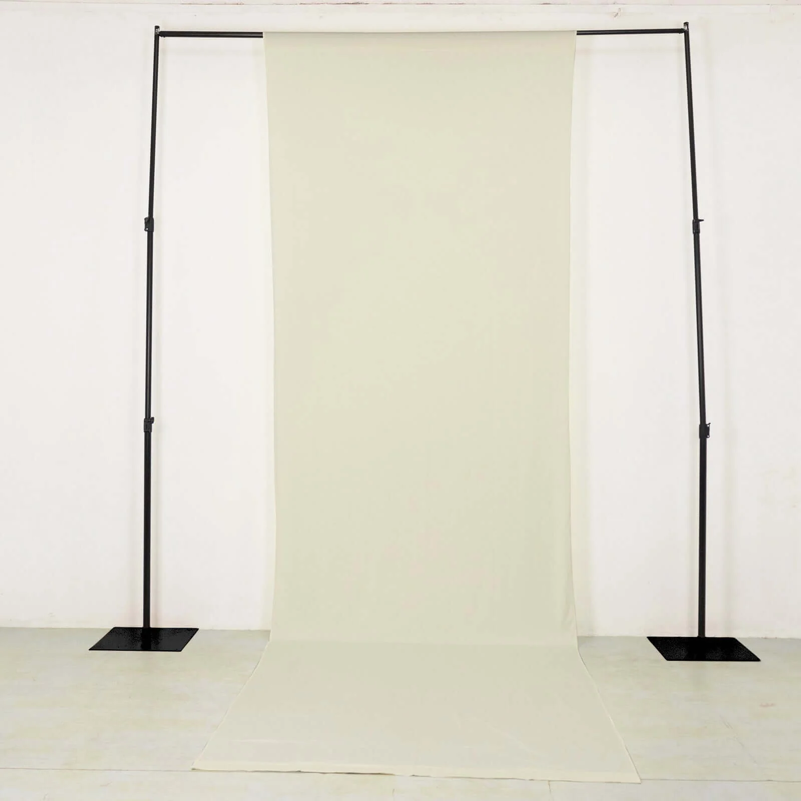 Ivory 4-Way Stretch Spandex Backdrop Drape Curtain, Wrinkle Free Event Divider Panel with Rod Pockets - 5ftx16ft - Image 6