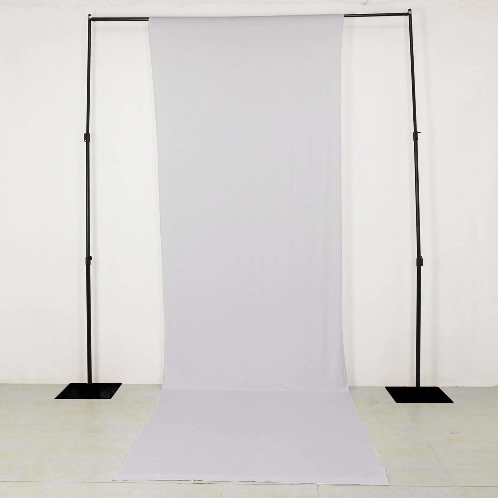 White 4-Way Stretch Spandex Backdrop Drape Curtain, Wrinkle Free Event Divider Panel with Rod Pockets - 5ftx16ft - Image 6