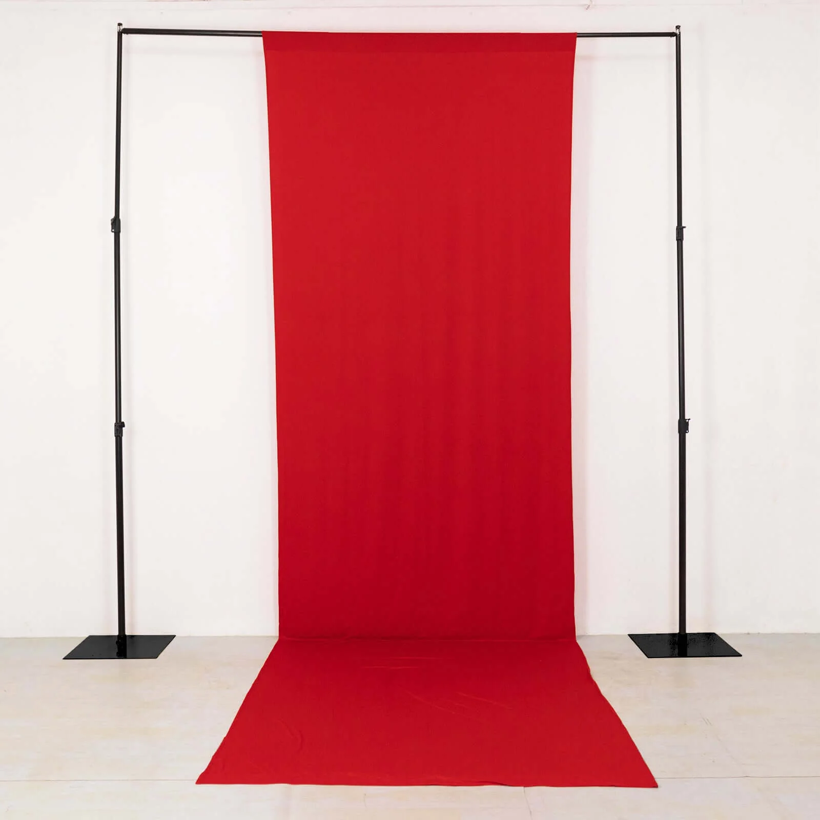 Red 4-Way Stretch Spandex Backdrop Drape Curtain, Wrinkle Free Event Divider Panel with Rod Pockets - 5ftx16ft - Image 6
