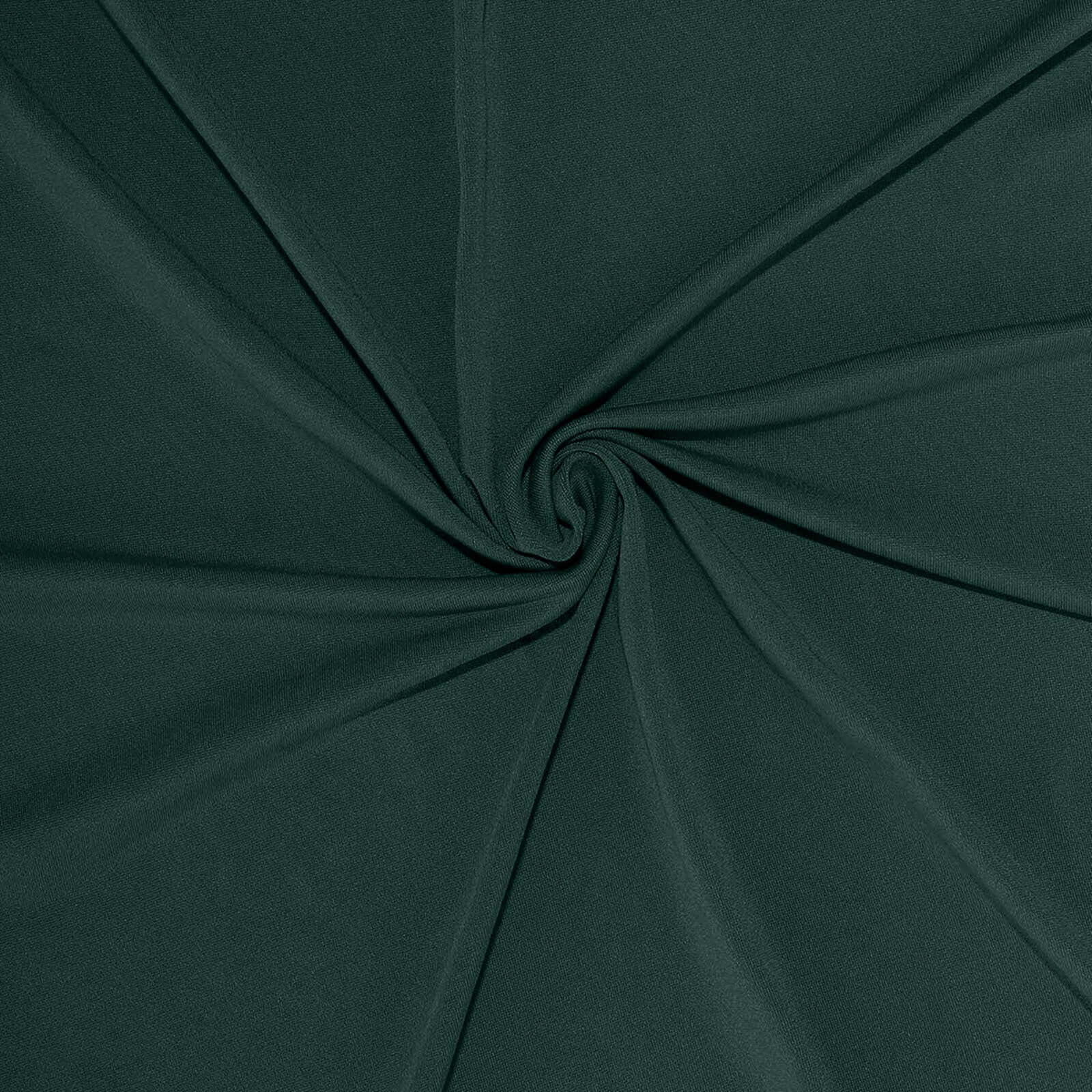 Hunter Emerald Green 4-Way Stretch Spandex Backdrop Drape Curtain, Wrinkle Free Event Divider Panel with Rod Pockets - 5ftx16ft - Image 8