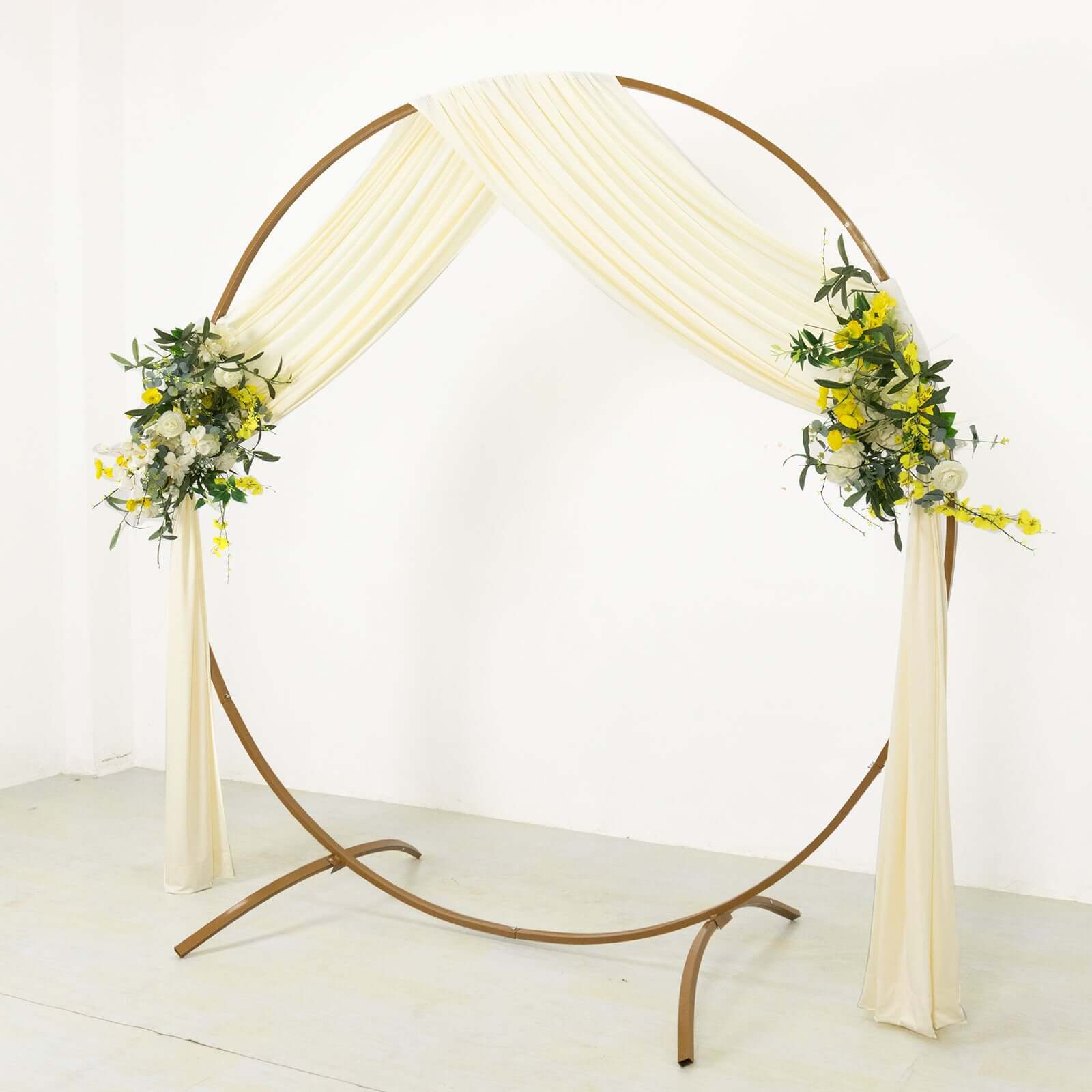Ivory 4-Way Stretch Spandex Backdrop Drape Curtain, Wrinkle Free Event Divider Panel with Rod Pockets - 5ftx18ft - Image 6