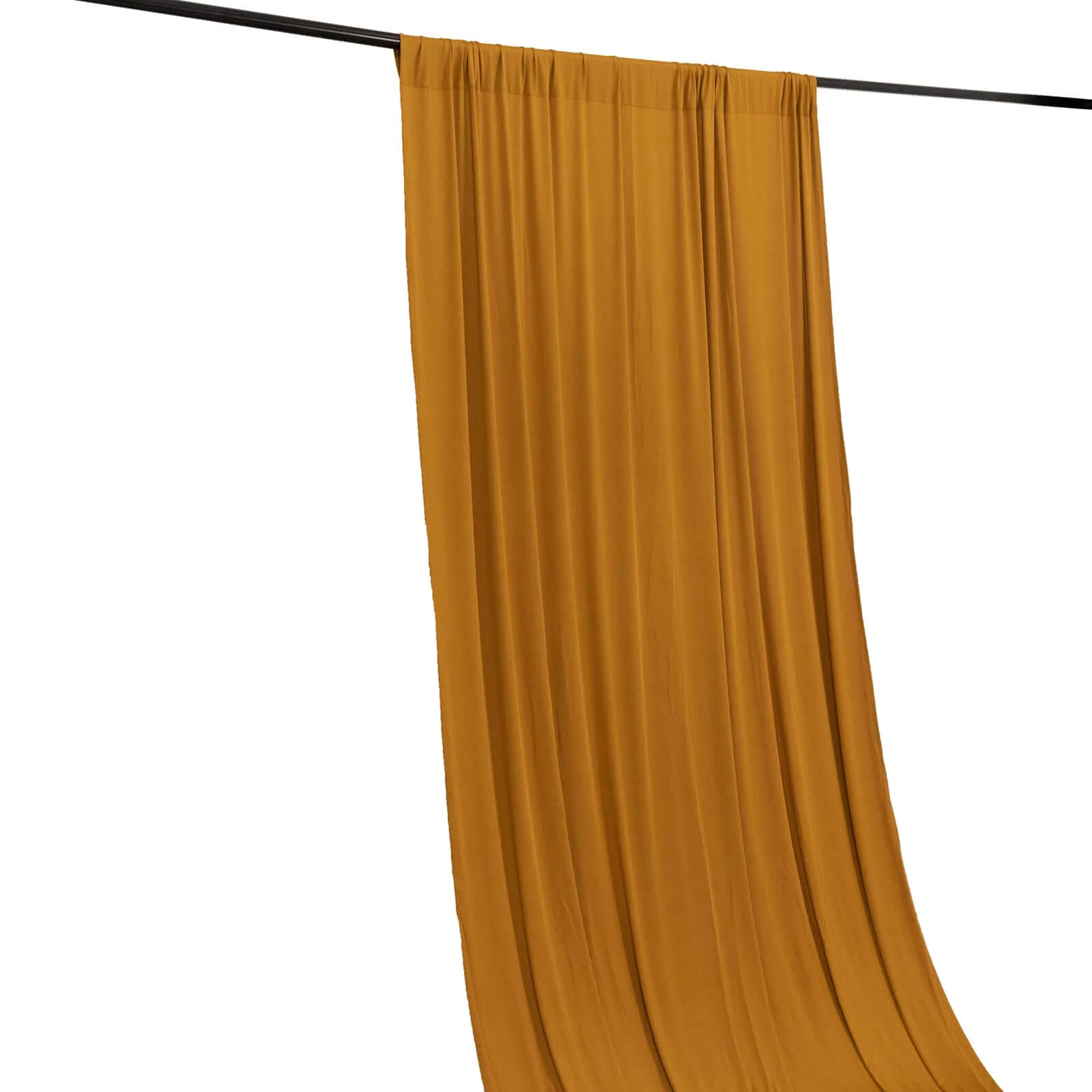 Gold 4-Way Stretch Spandex Backdrop Drape Curtain, Wrinkle Free Event Divider Panel with Rod Pockets - 5ftx18ft - Image 6
