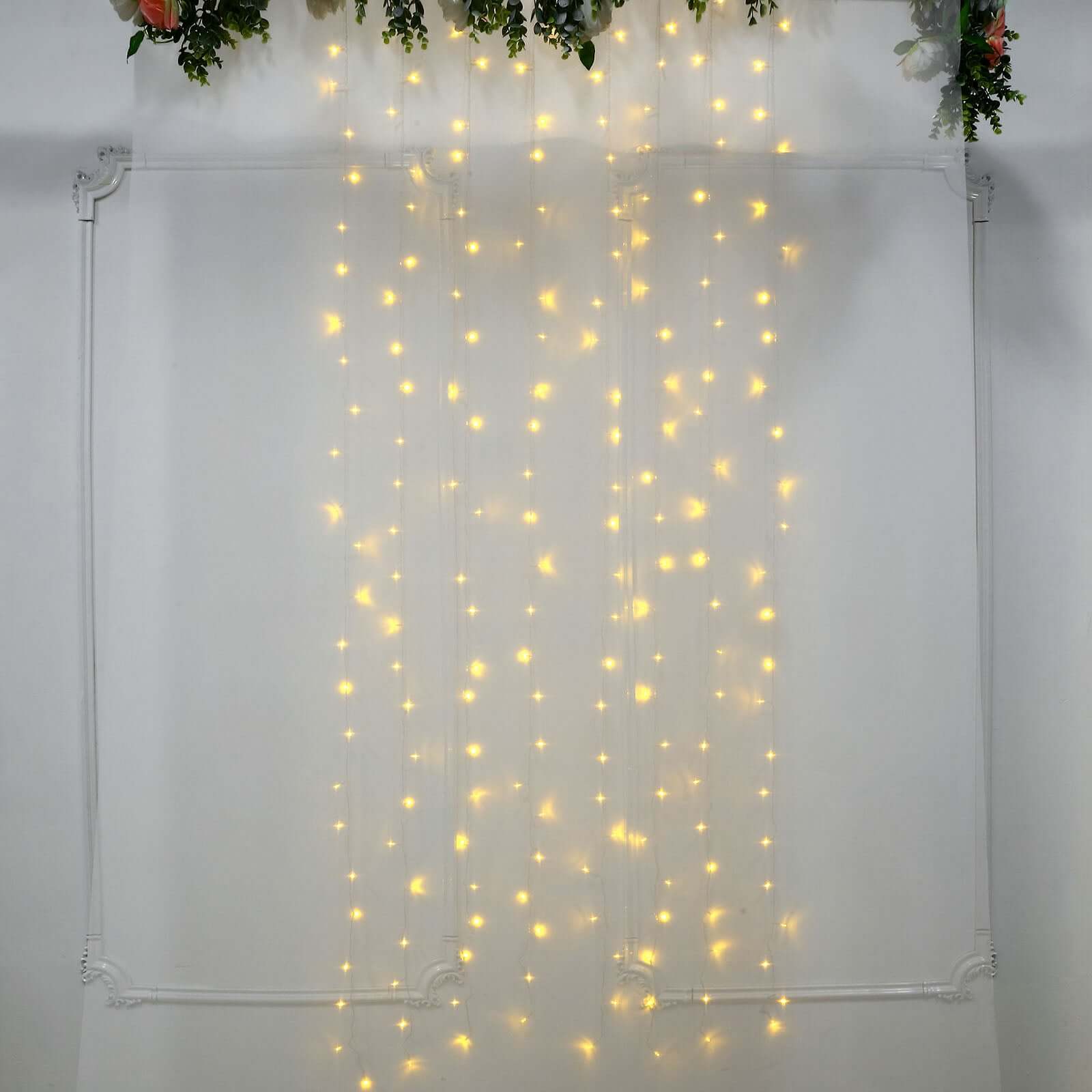 Warm White 192 LED Icicle Curtain Fairy String Lights with 8 Modes 5ftx8ft - Image 13
