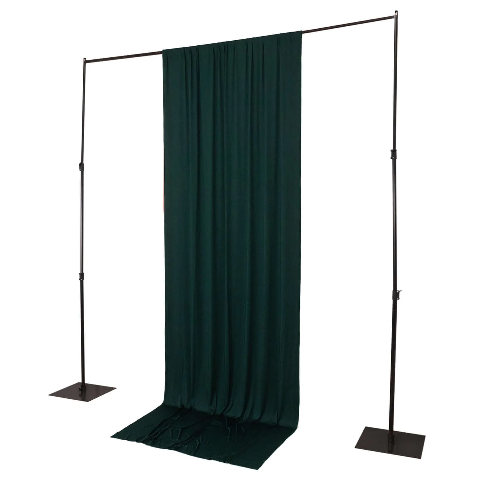 Hunter Emerald Green 4-Way Stretch Spandex Backdrop Drape Curtain, Wrinkle Free Event Divider Panel with Rod Pockets - 5ftx12ft - Image 6