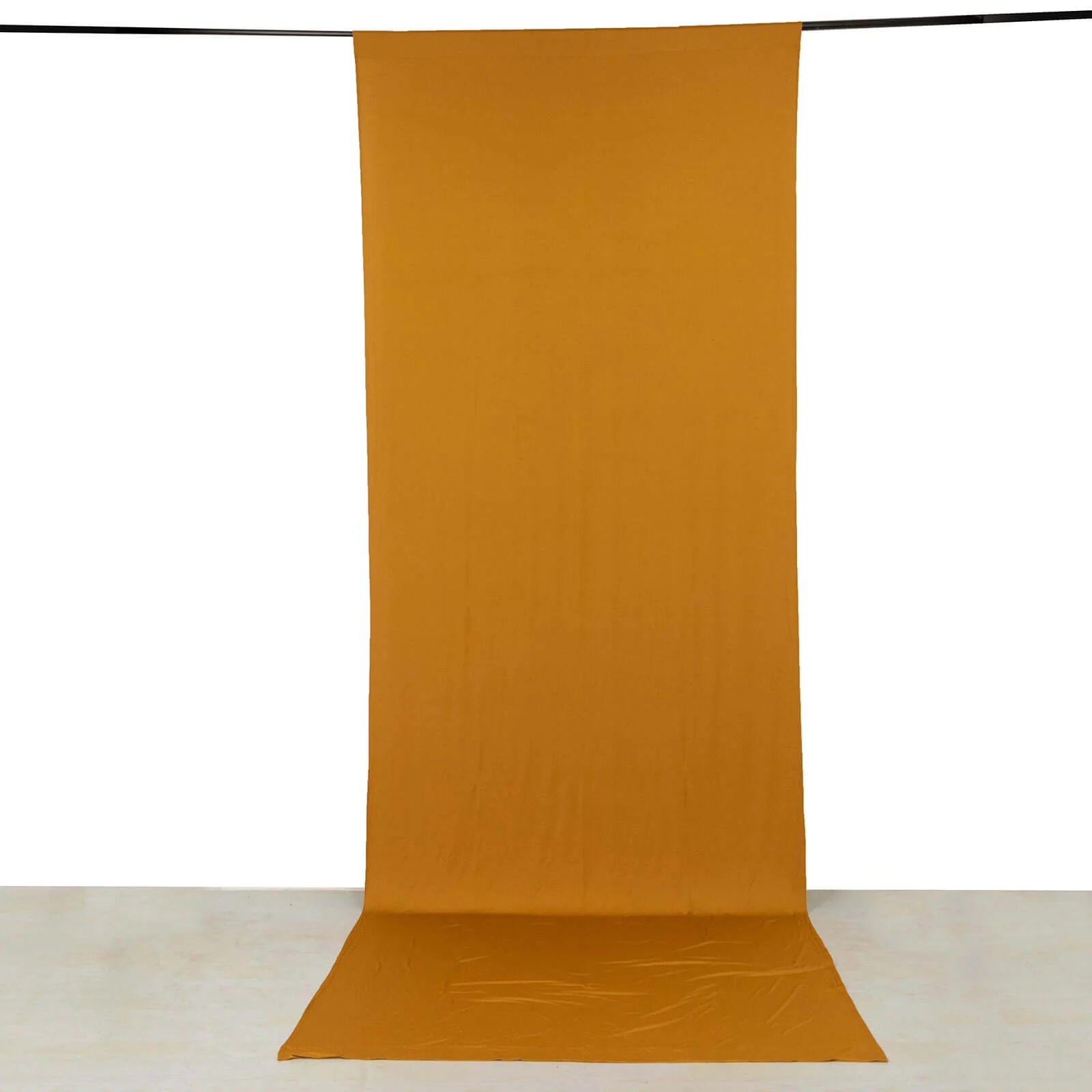 Gold 4-Way Stretch Spandex Backdrop Drape Curtain, Wrinkle Free Event Divider Panel with Rod Pockets - 5ftx14ft - Image 6