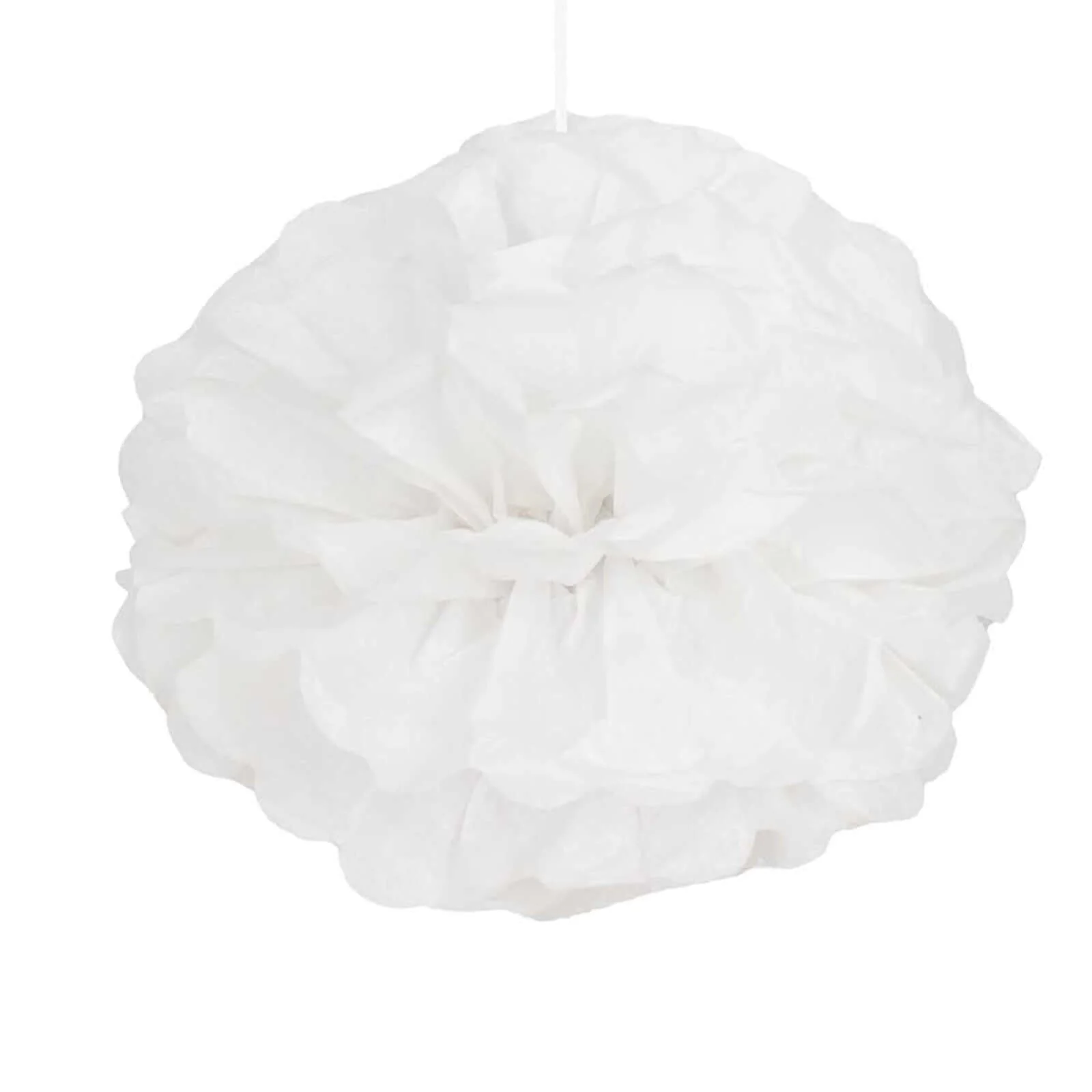 6 Pack White Tissue Paper Pom Poms Flower Balls, Ceiling Wall Hanging Decorations 10" - Image 6