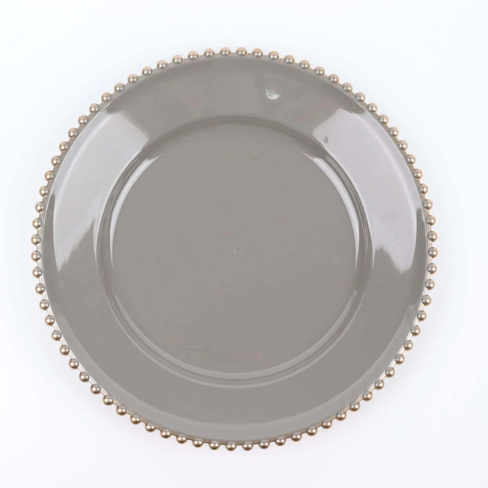6-Pack Acrylic Charger Plates 13" Round Charcoal Gray with Gold Beaded Rim - Decorative Dinner Party Charger Tableware - Image 14