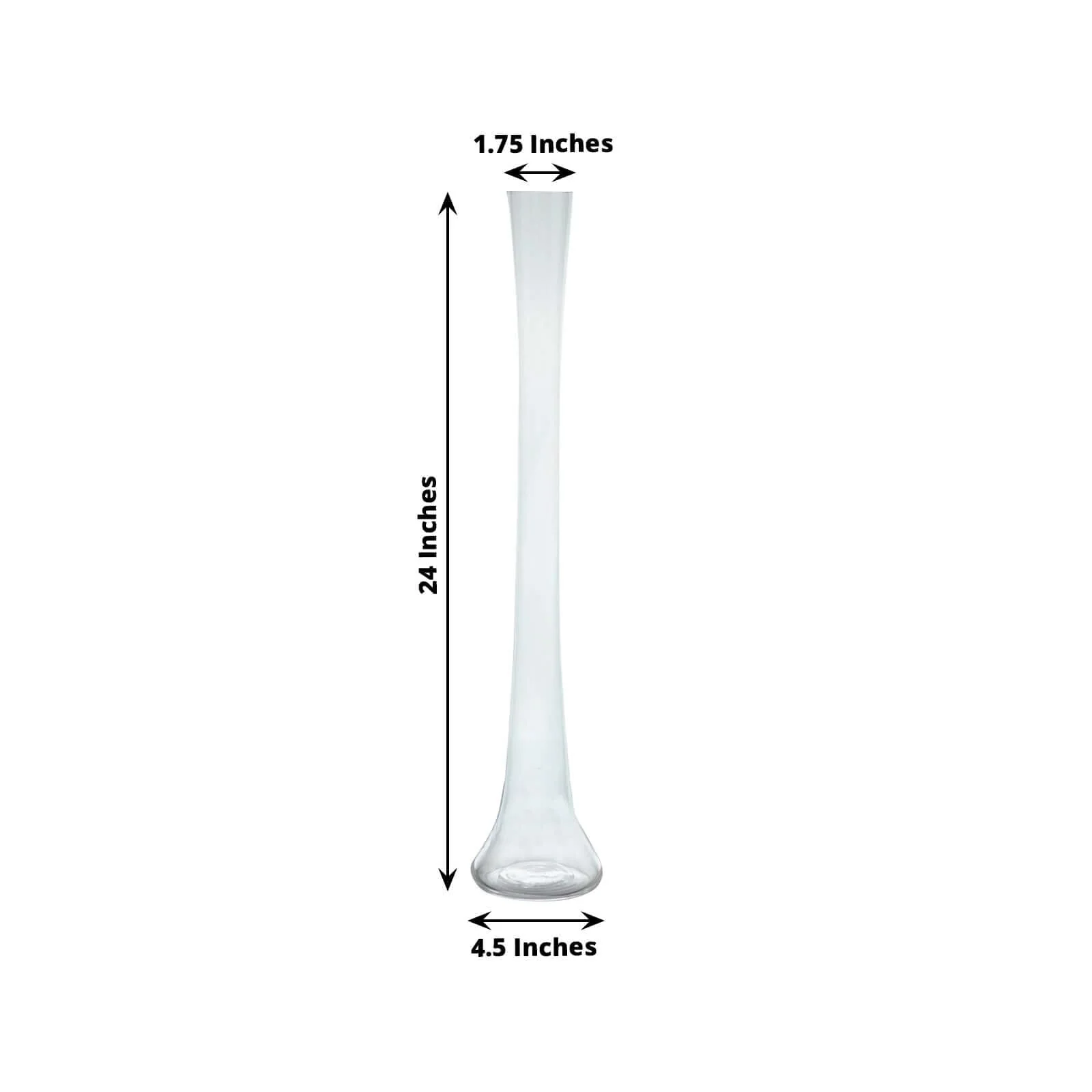 6-Pack Glass Eiffel Tower Vases 24" Clear with Round Base - Heavy Duty Skinny Flower Centerpieces - Image 3