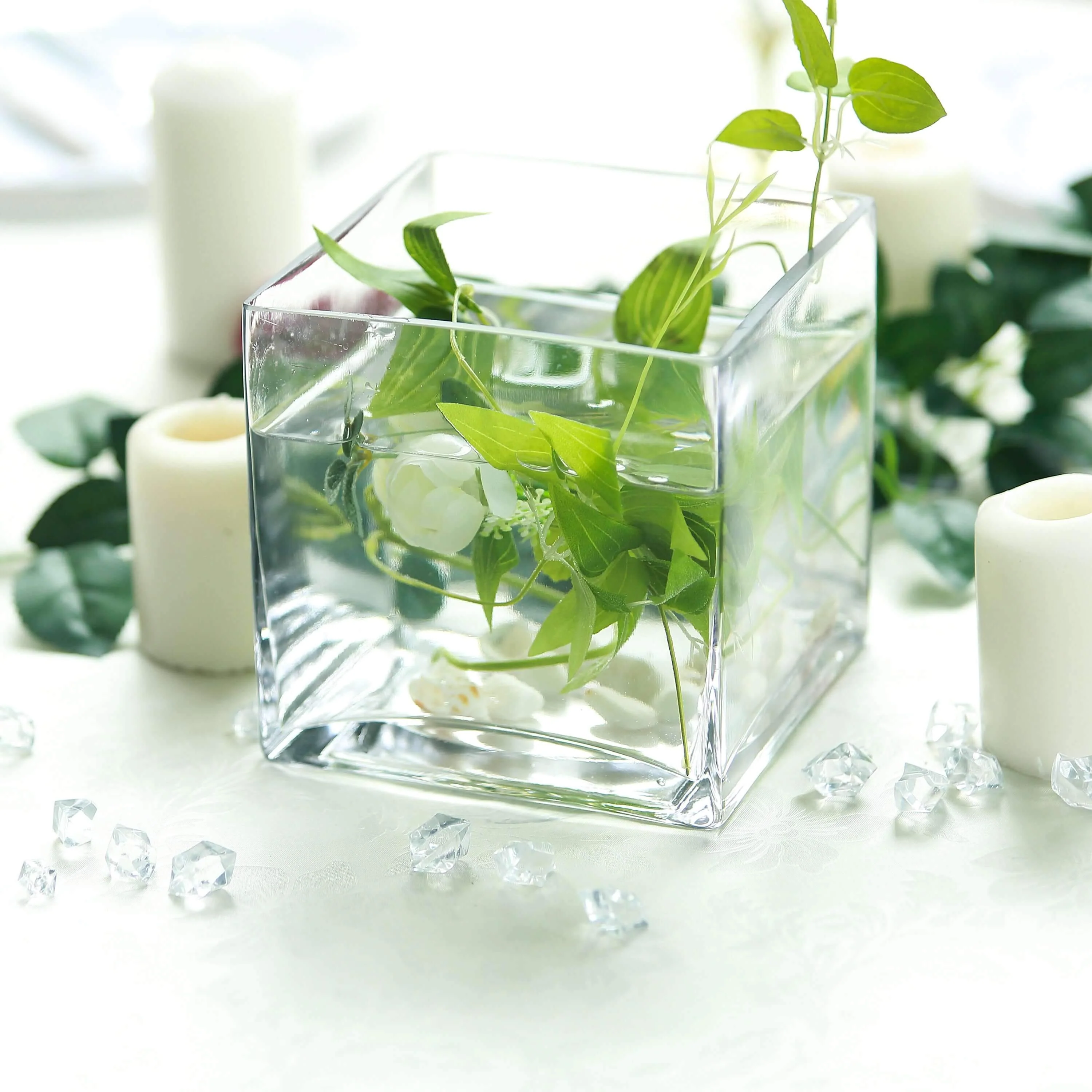 6-Pack Glass Flower Vases Heavy Duty 6" Clear - Durable Table Centerpieces for Events - Image 14