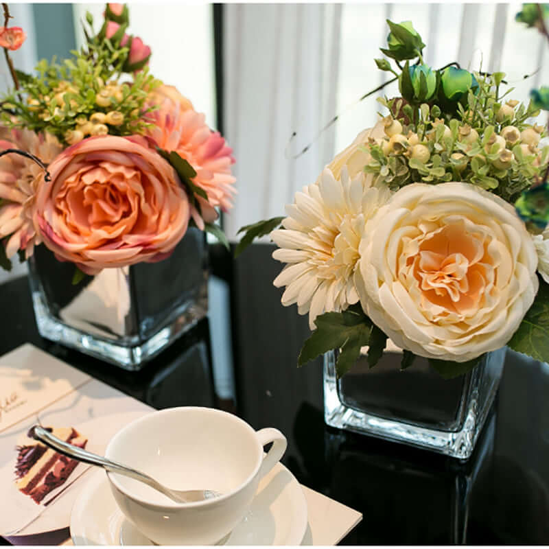 6-Pack Glass Flower Vases Heavy Duty 6" Clear - Durable Table Centerpieces for Events - Image 2