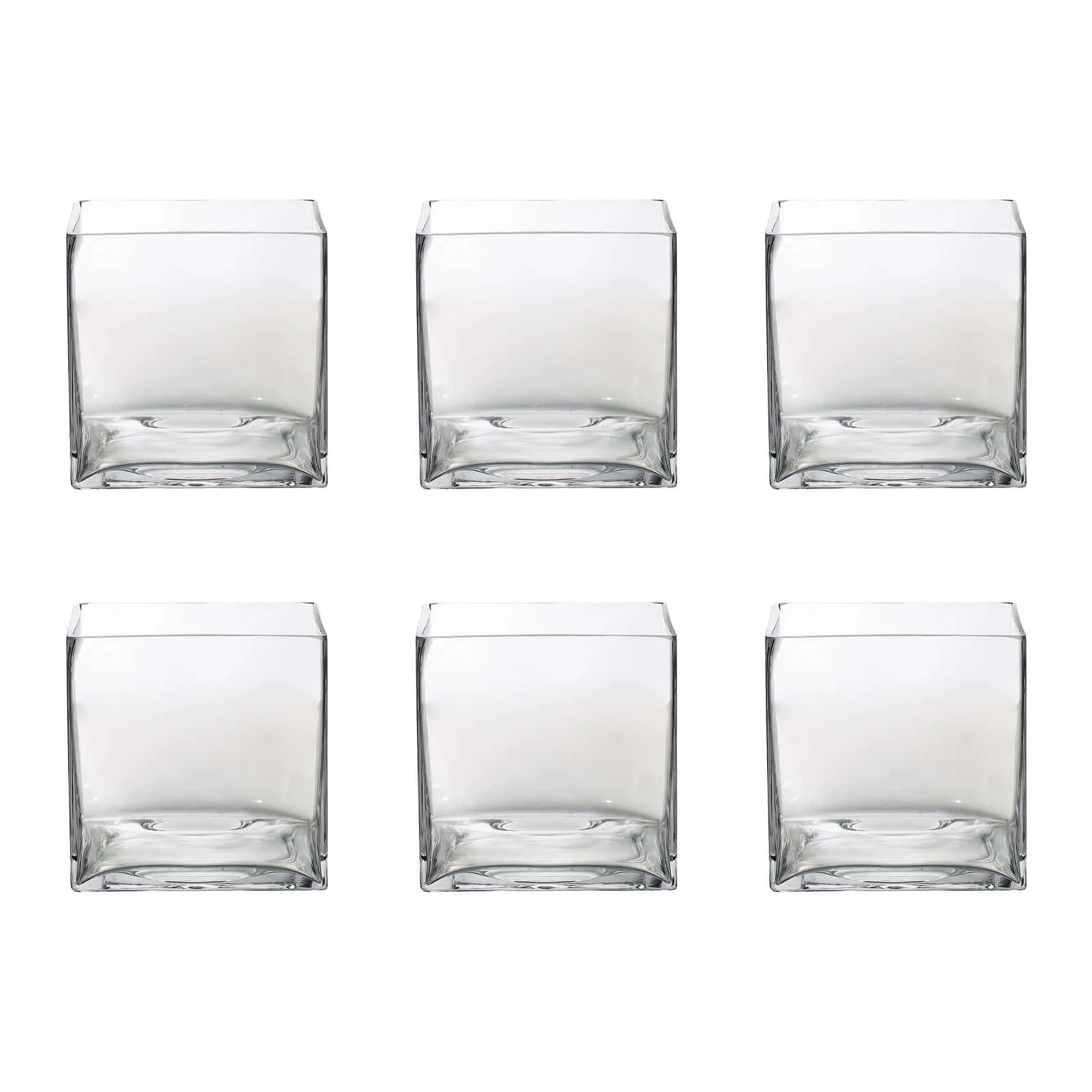 6-Pack Glass Flower Vases Heavy Duty 6" Clear - Durable Table Centerpieces for Events - Image 6