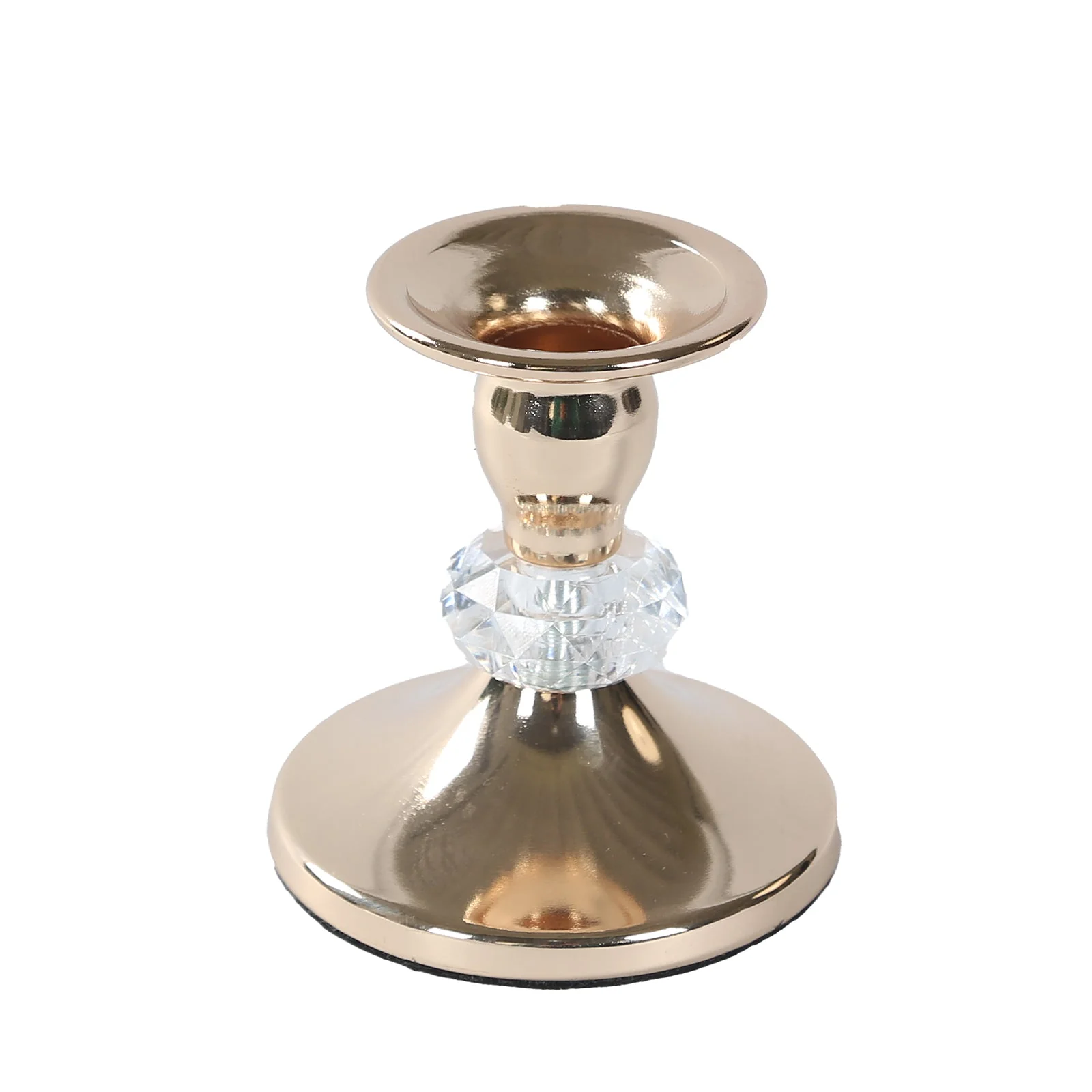 6 Pack Gold Metal Taper Candle Holders with Crystal Ball, Elegant 3.5" Vintage Candle Stick Stands - Image 6
