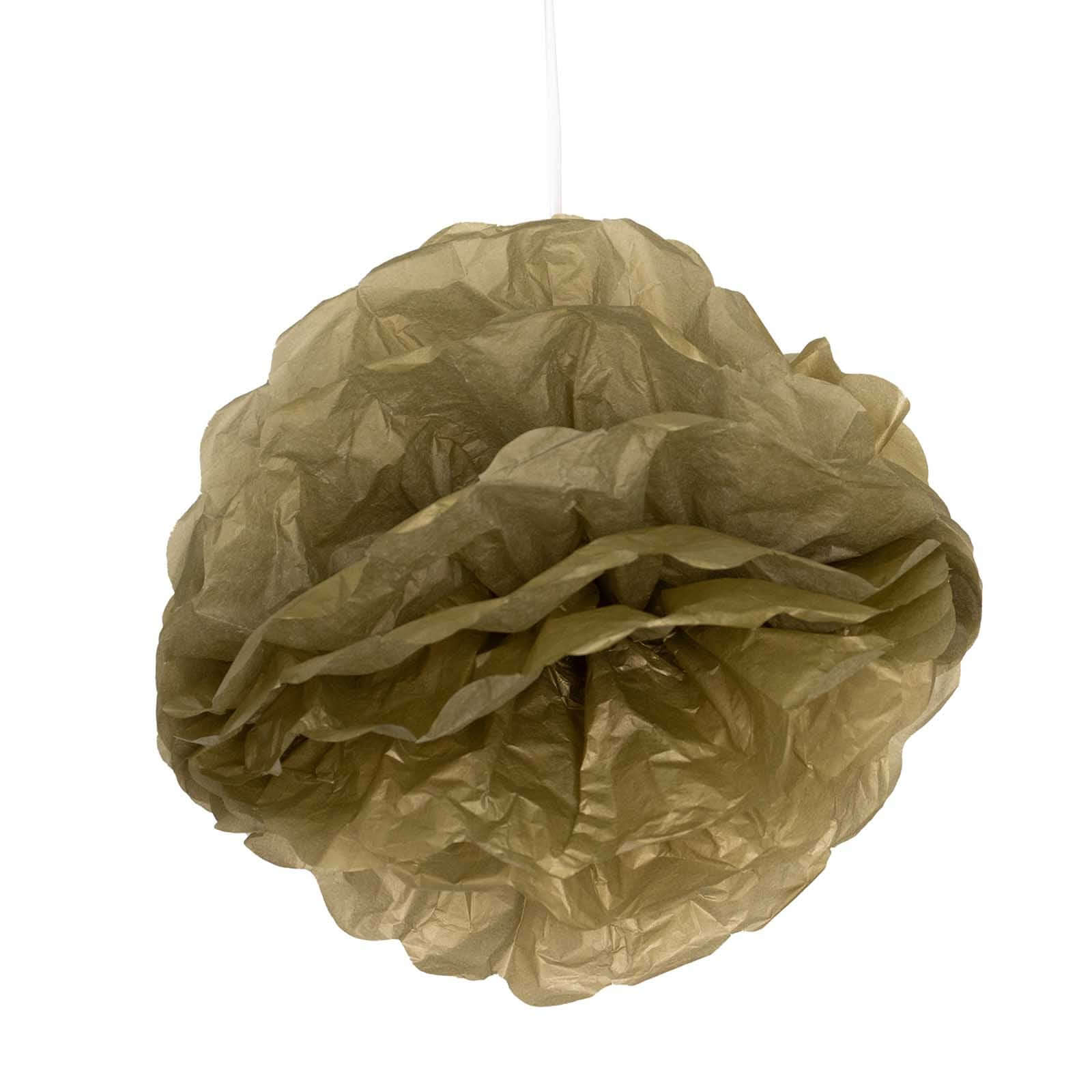 6 Pack Gold Tissue Paper Pom Poms Flower Balls, Ceiling Wall Hanging Decorations 8" - Image 8