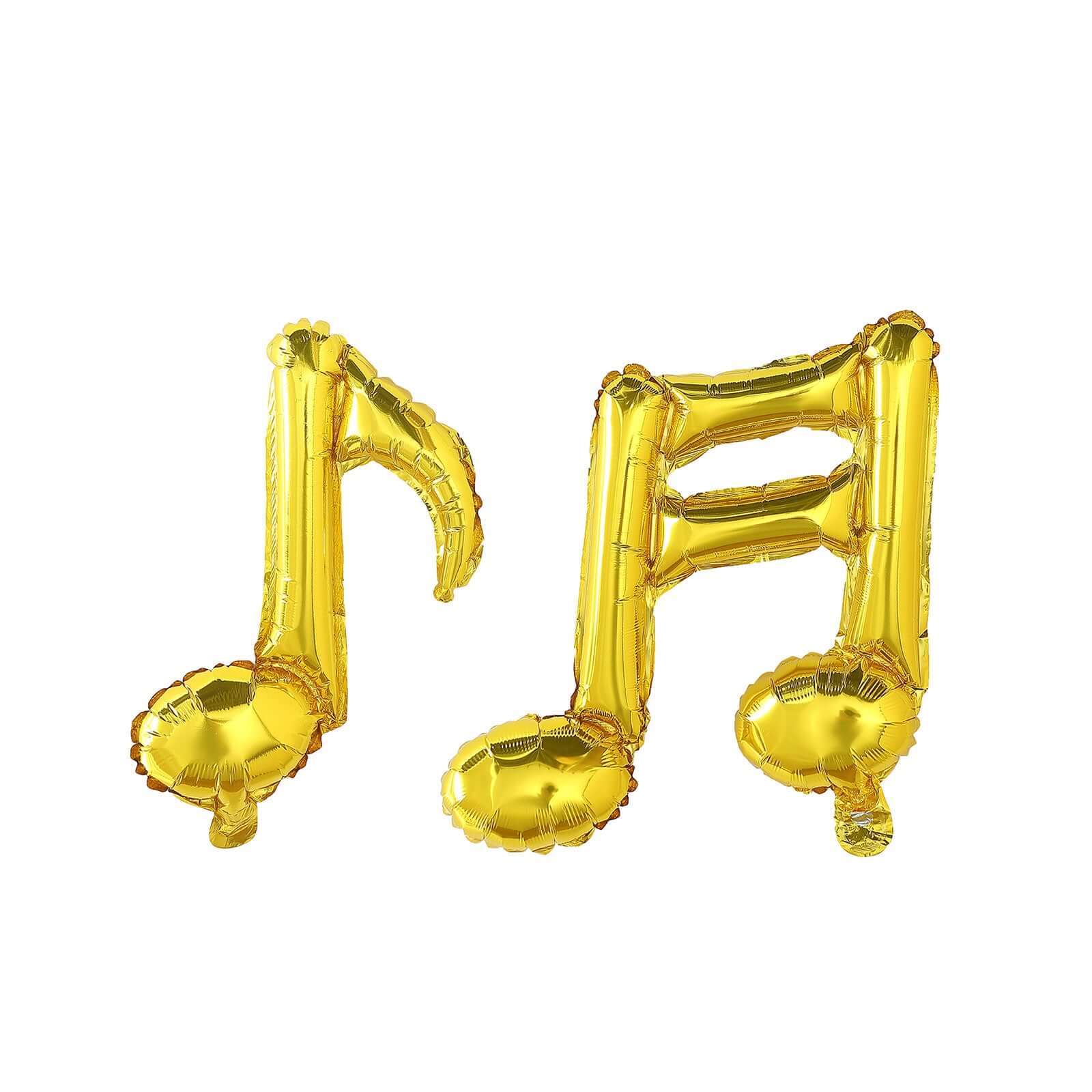 6 Pack Metallic Gold Single and Double Music Note Mylar Foil Balloons - Image 12