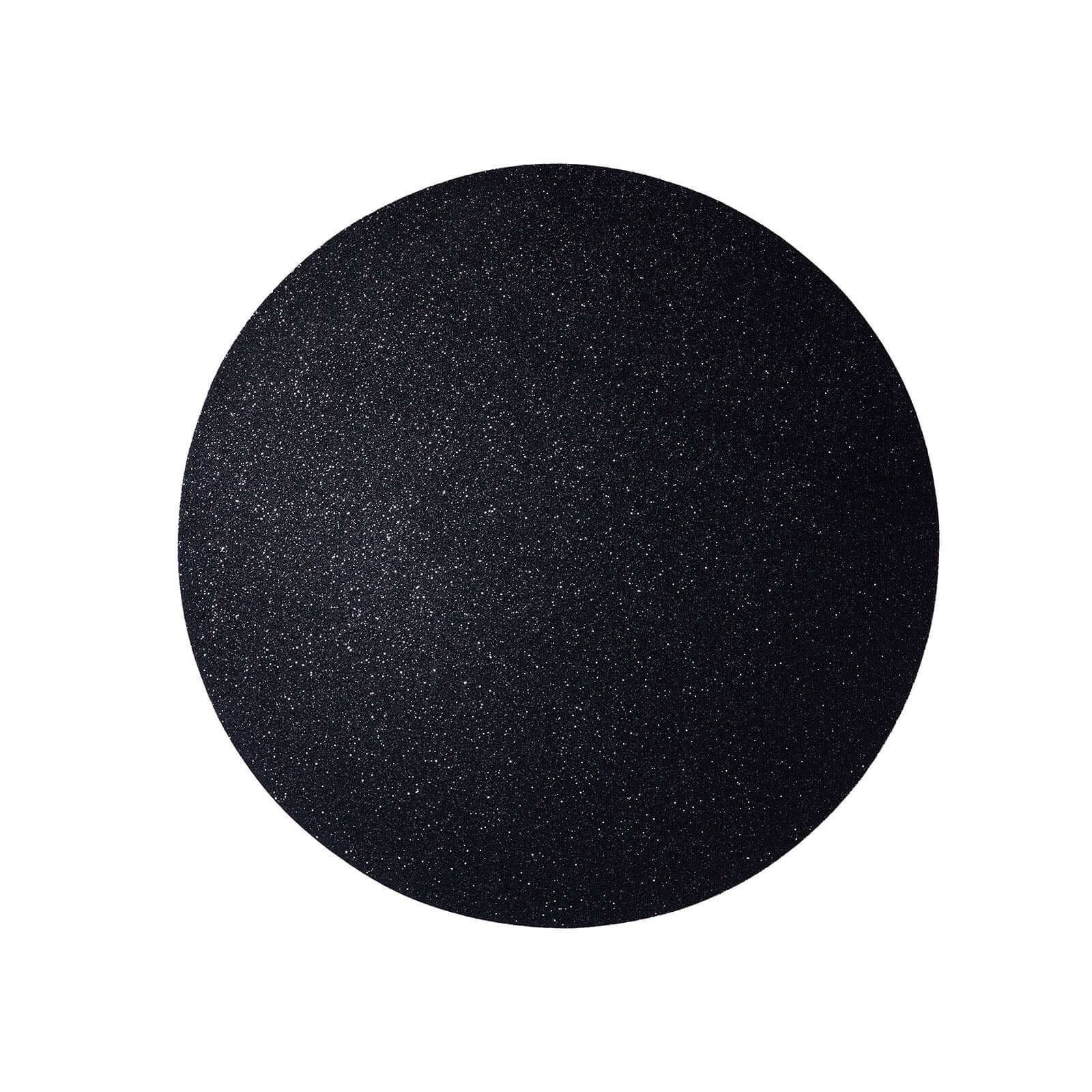 6-Pack Placemats 13" Round Glitter Design Black Sparkle - Non-Slip Decorative Table Mats for Stylish Dining - Image 7