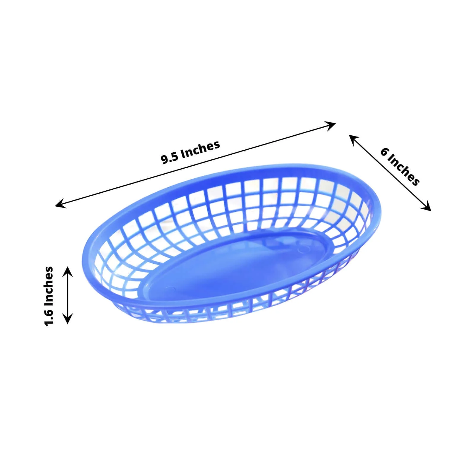 6-Pack Plastic Food Baskets with 50 Wax Paper Liners - Colorful Individual Deli Serving Oval Tray Baskets - Image 3