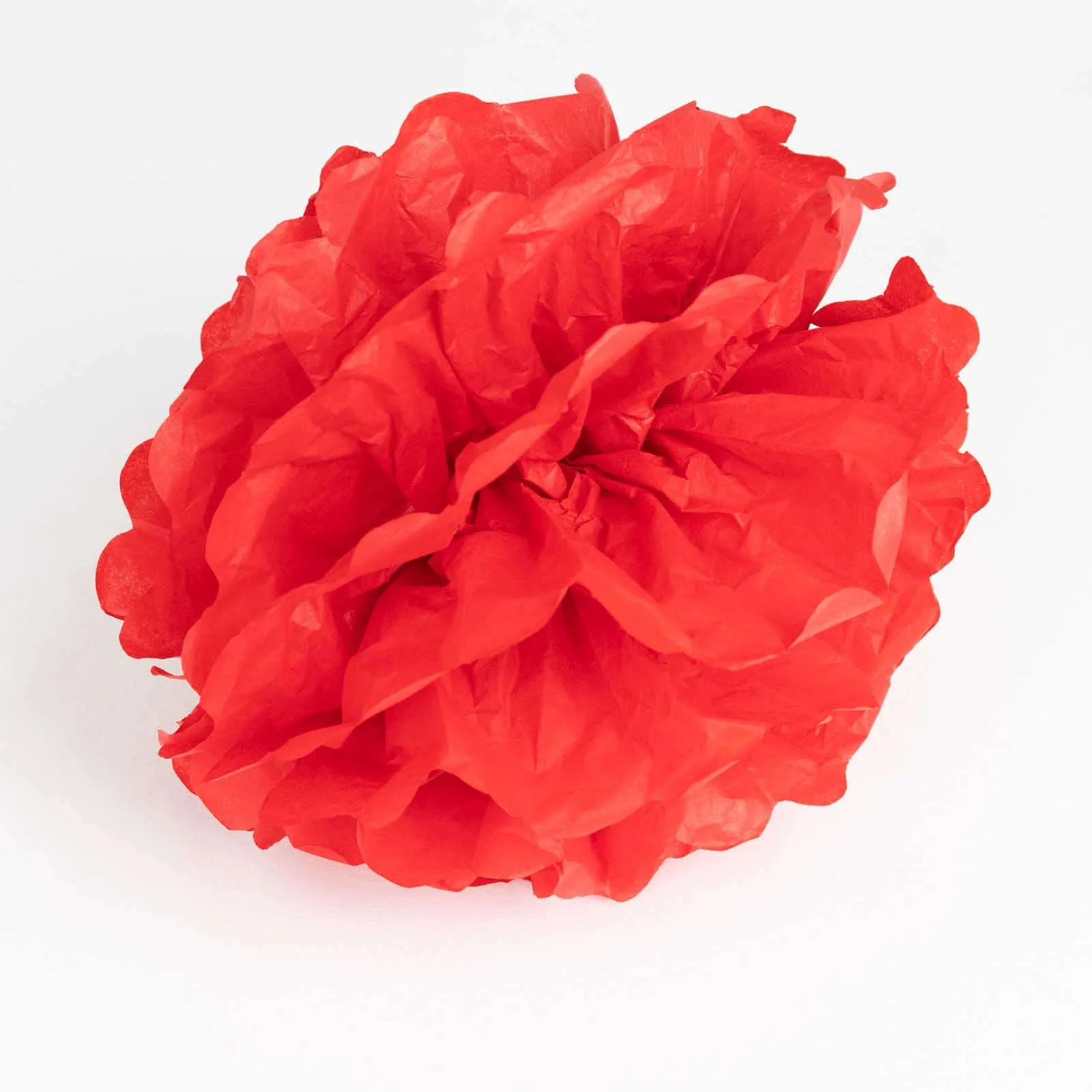 6 Pack Red Tissue Paper Pom Poms Flower Balls, Ceiling Wall Hanging Decorations - 10" - Image 6