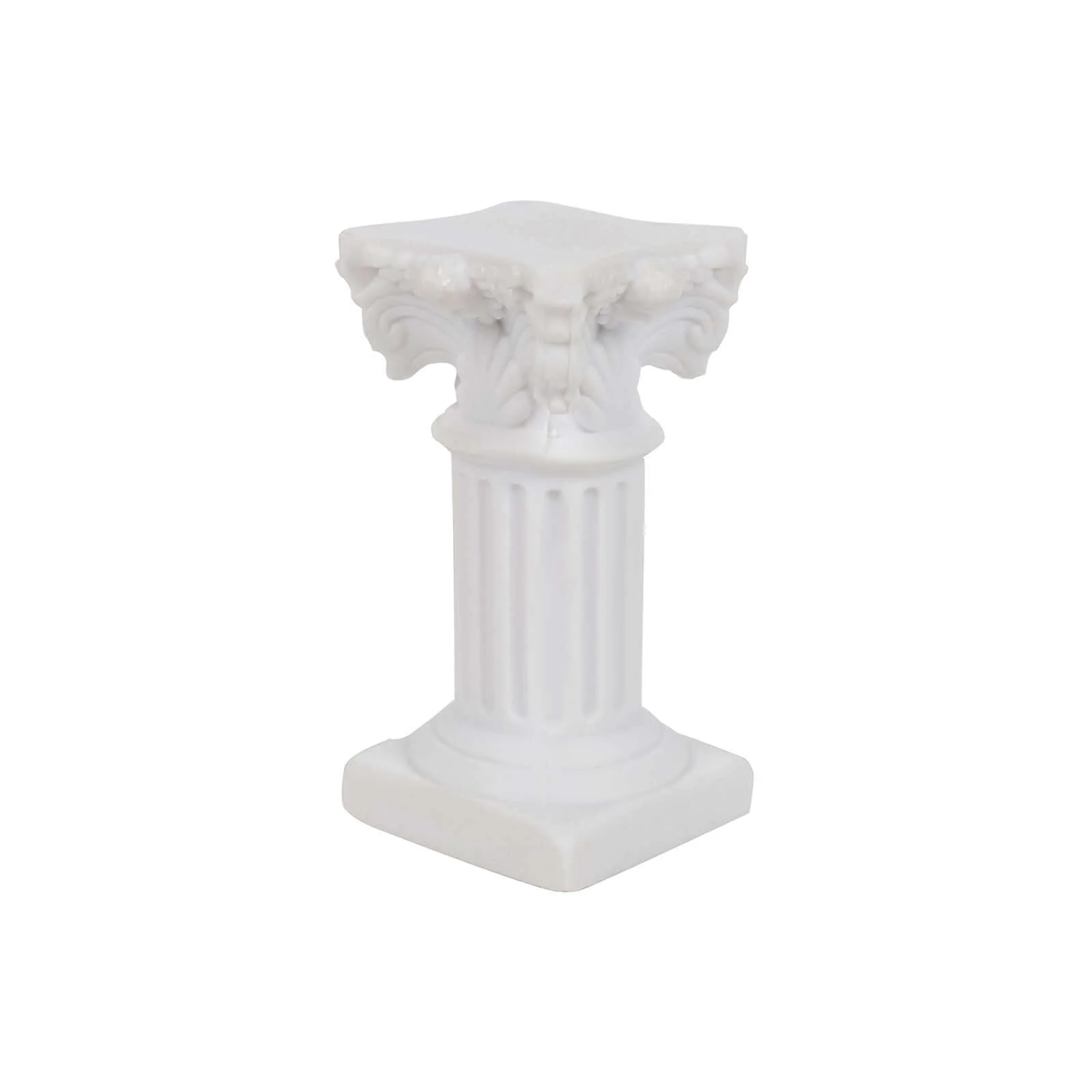 6-Pack Resin Roman Column Pillar Pedestal Candle Holders 2.5", Antique White Greek Statue Candlestick Holder Stands - Sturdy Decorative Design - Image 7