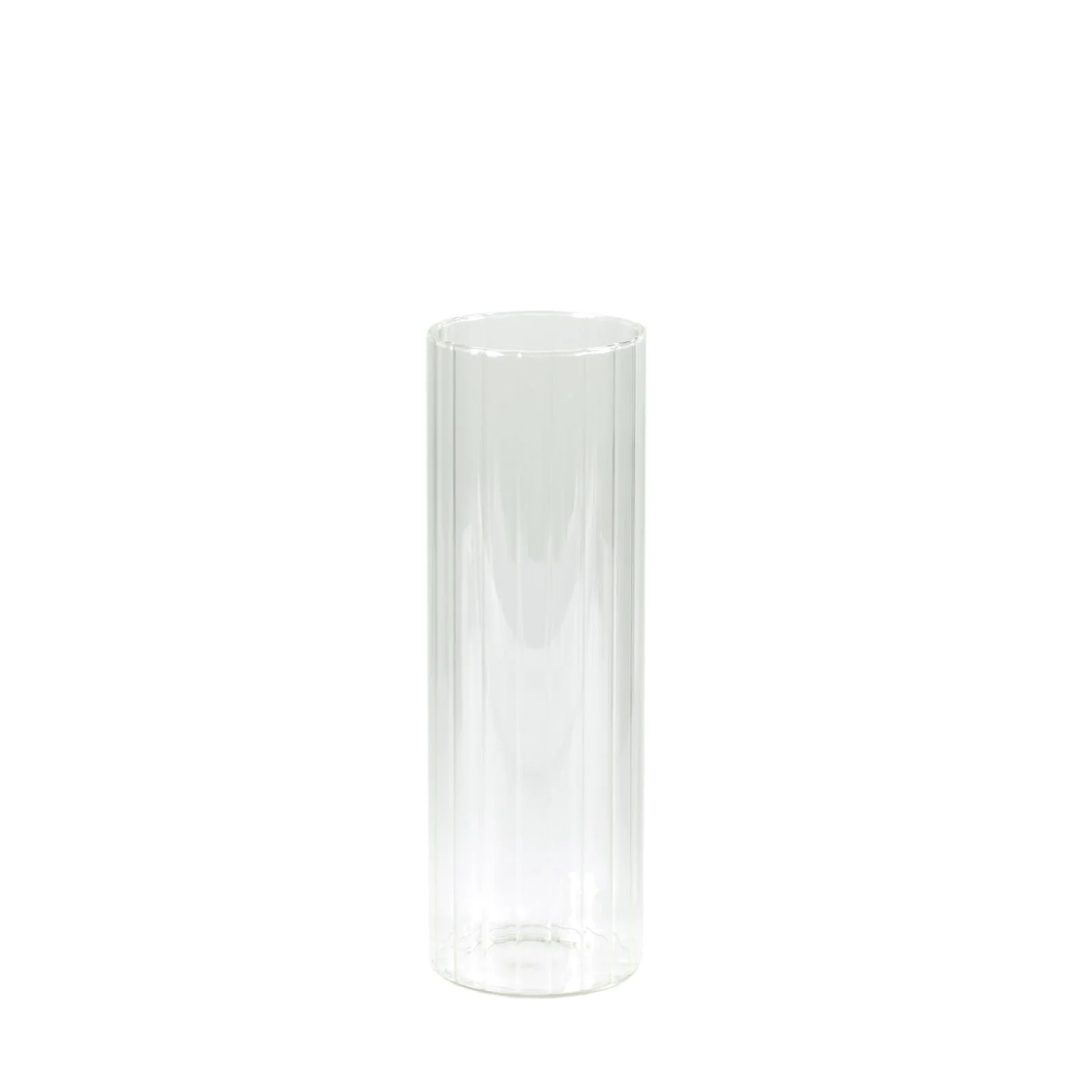 6 Pack Ribbed Cylinder Glass Vases – 12" Clear Tall Vases for Floral Arrangements, Tabletop Decor & Events - Image 6