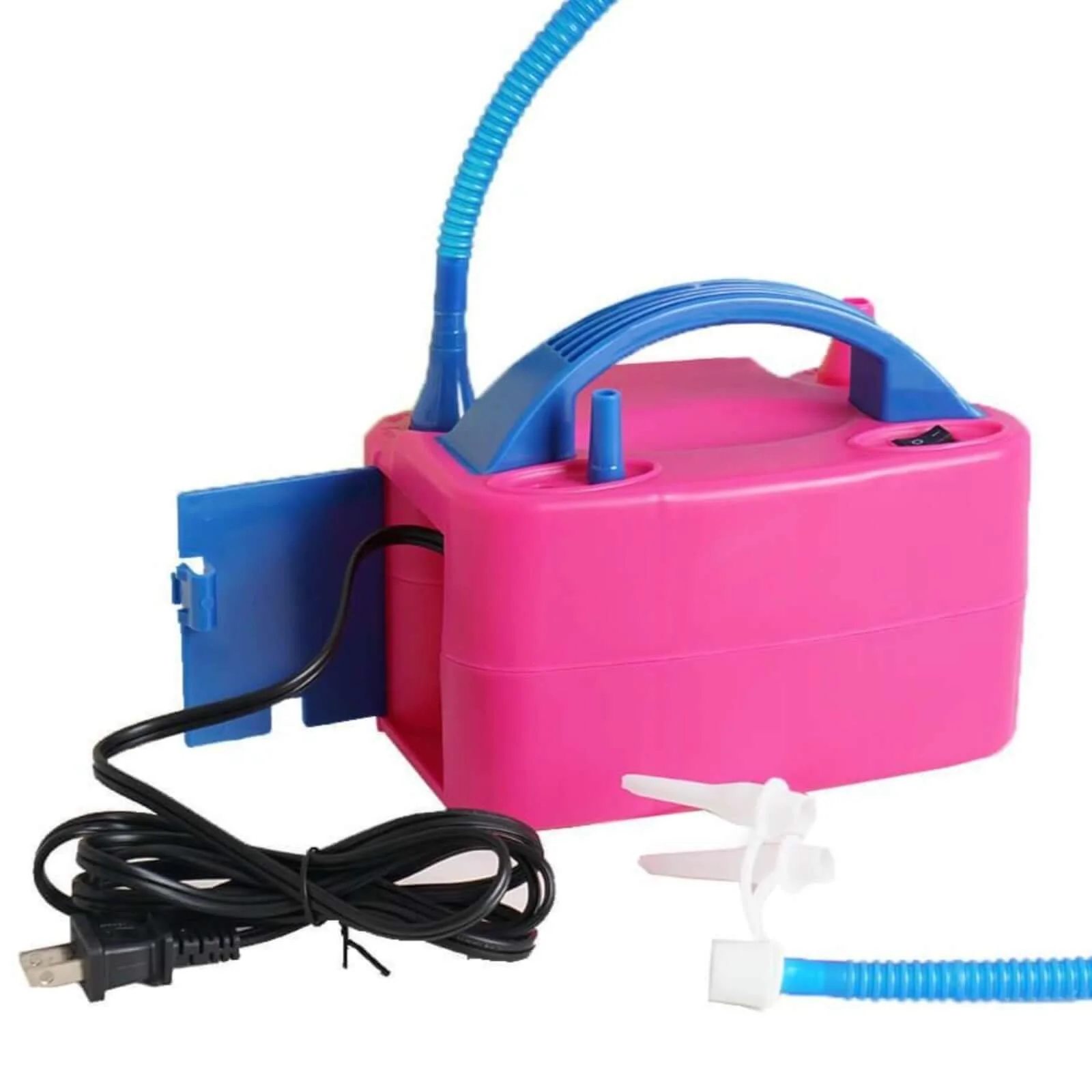600W Hot Pink Dual Nozzle Electric Balloon Pump, Balloon Inflator, Blow Up Machine - Image 7