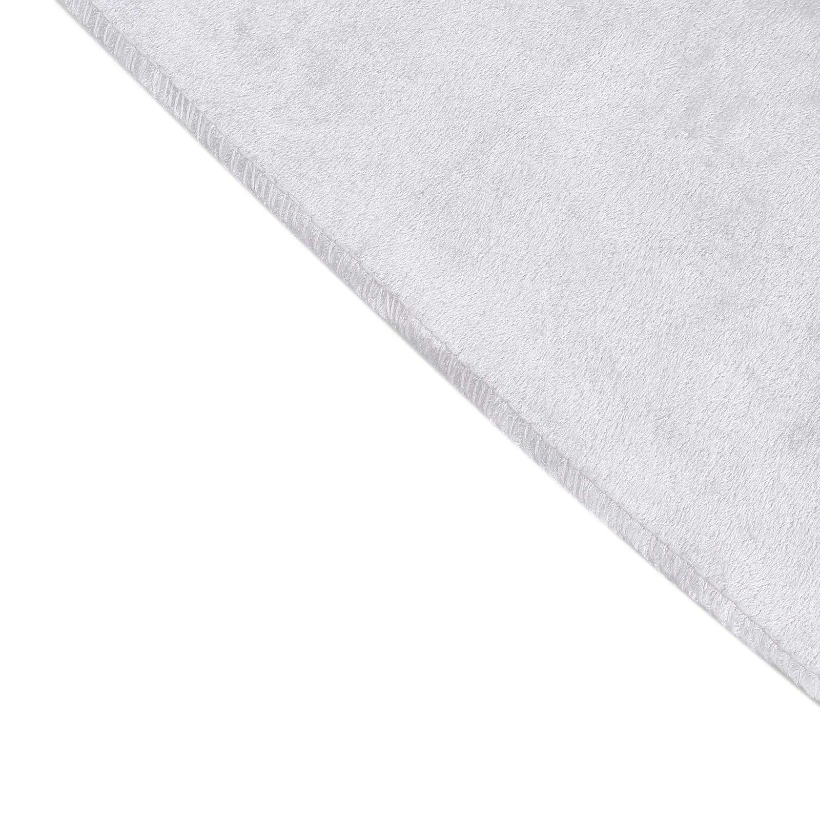 White Crushed Velvet Fabric Bolt, DIY Craft Fabric Roll - 65"x5 Yards - Image 6