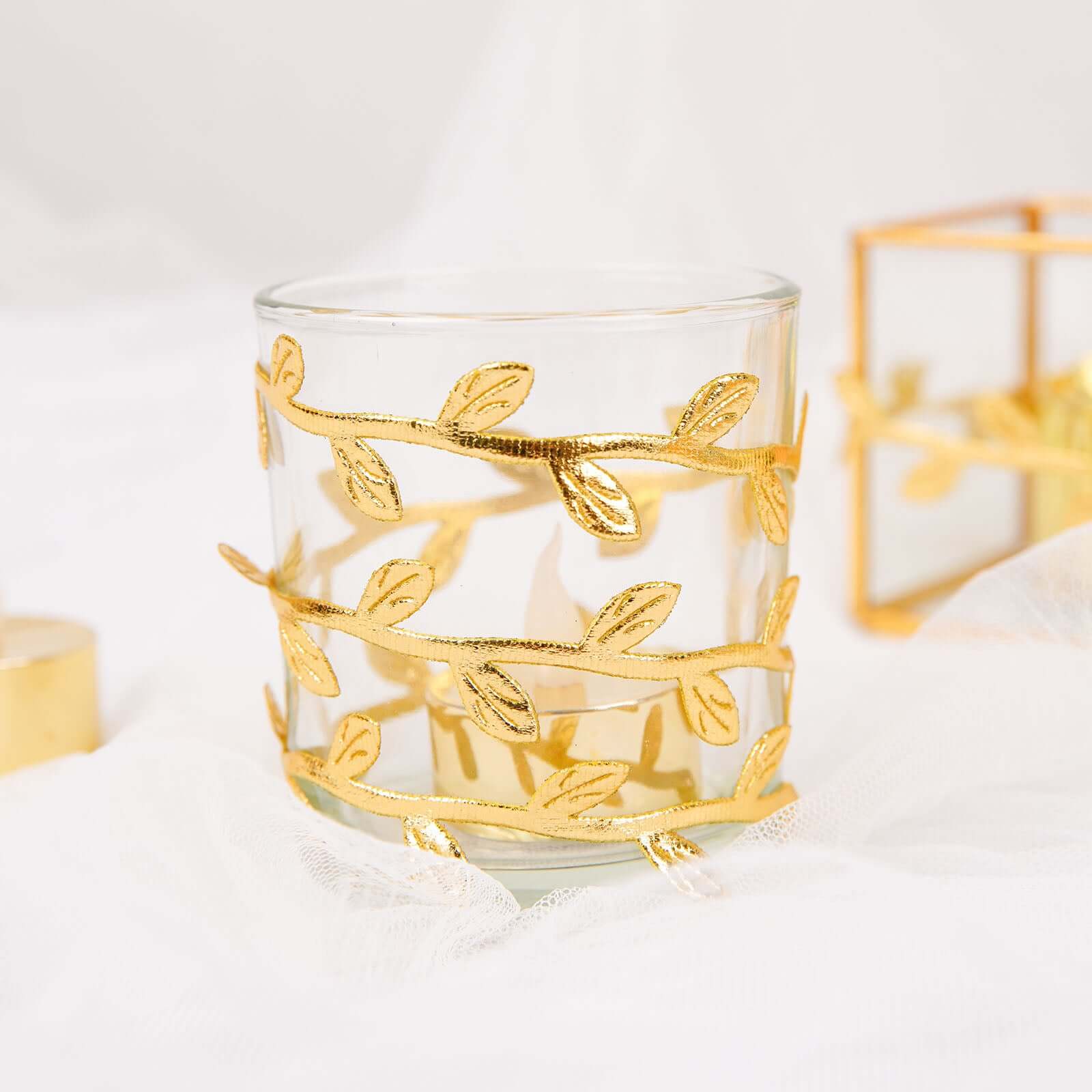 Olive Gold Leaf Ribbon Trim, Artificial Vines Leaf Garland For DIY Craft Party Wedding Home Decor 67ft - Image 5