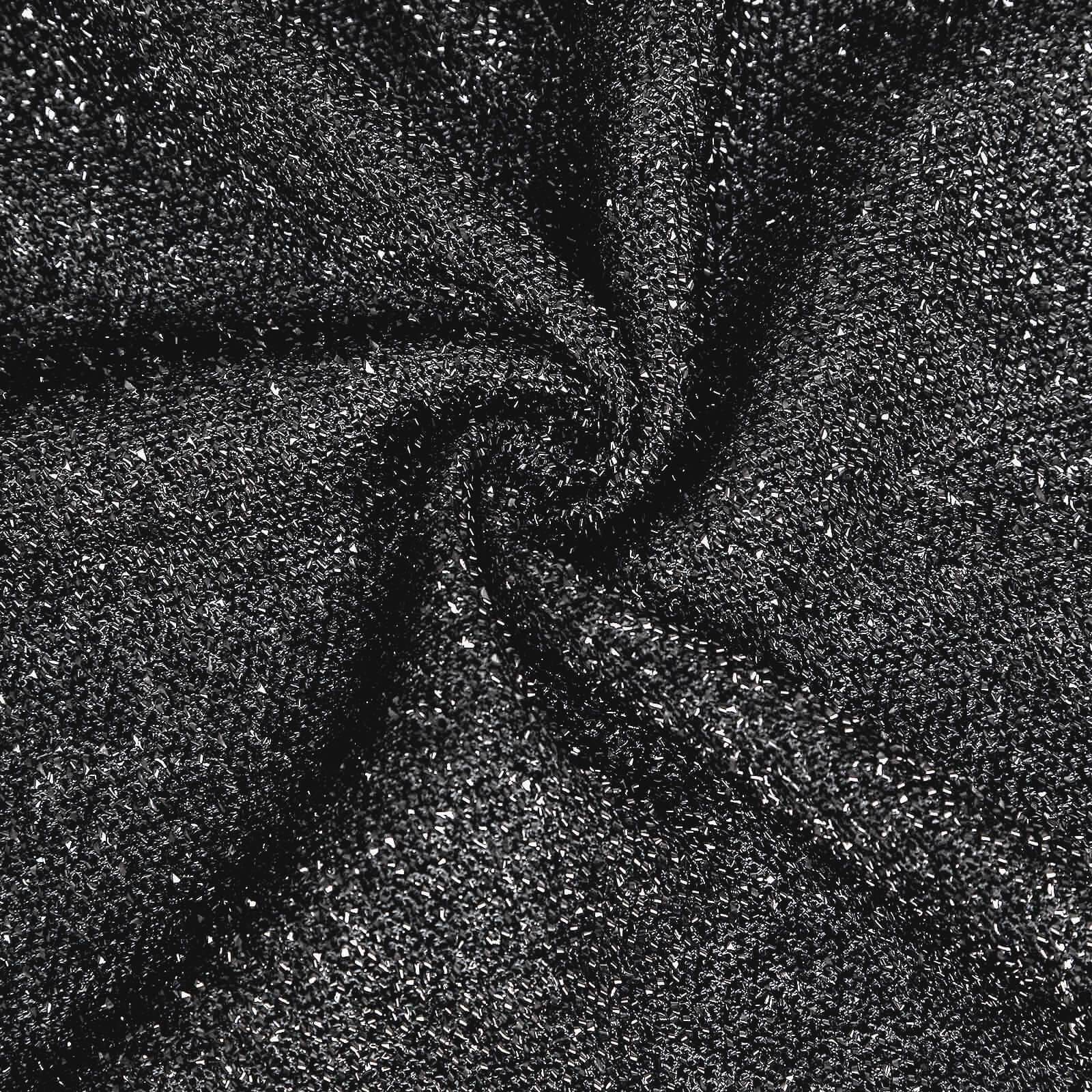 Black Shimmer Tinsel Spandex Wedding Arch Cover For Fitted Round Top Chiara Backdrop Stand 6ft - Image 12