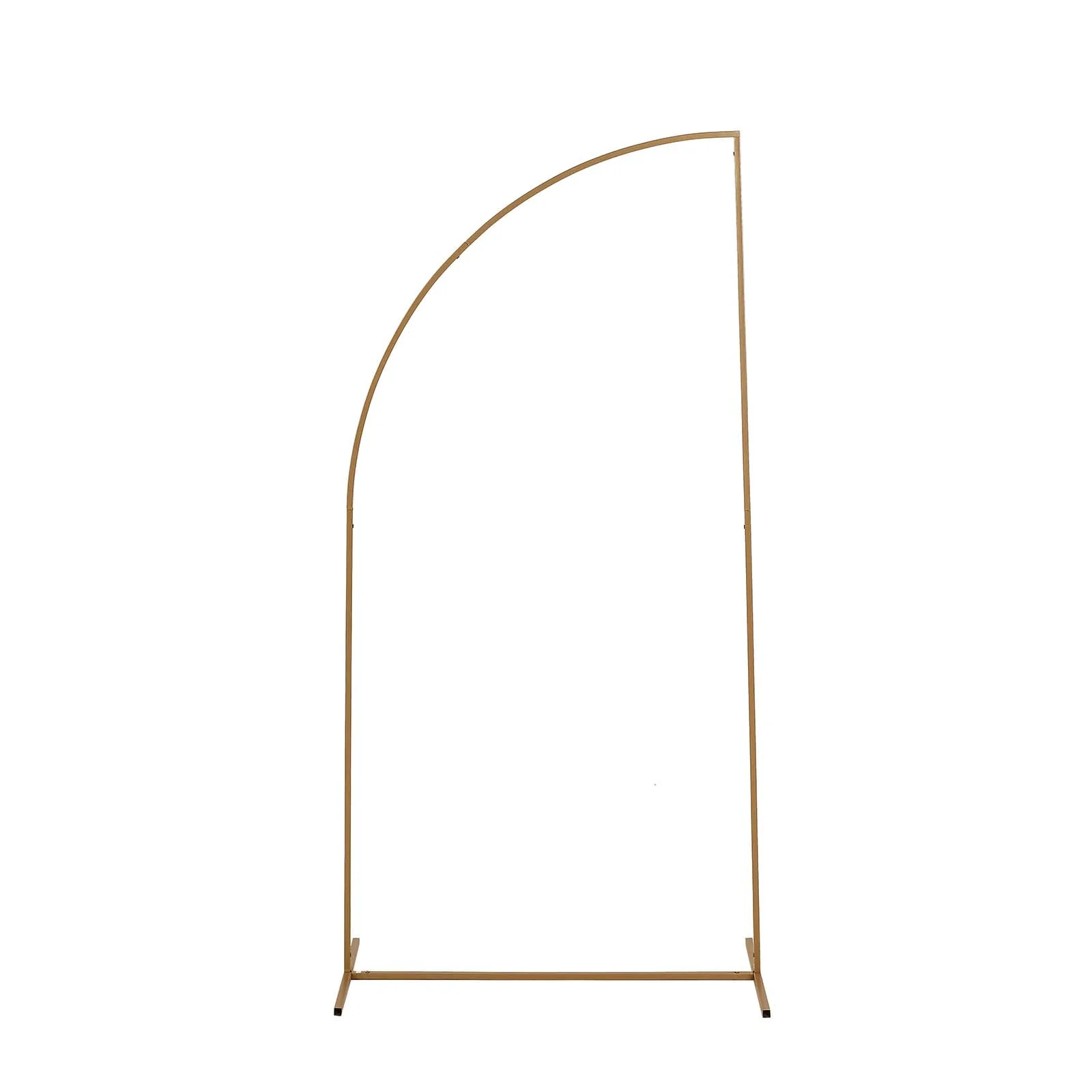 Gold Metal Wedding Arch Chiara Backdrop Stand, Half Moon Floral Frame Arbor Display 6ft - Image 6