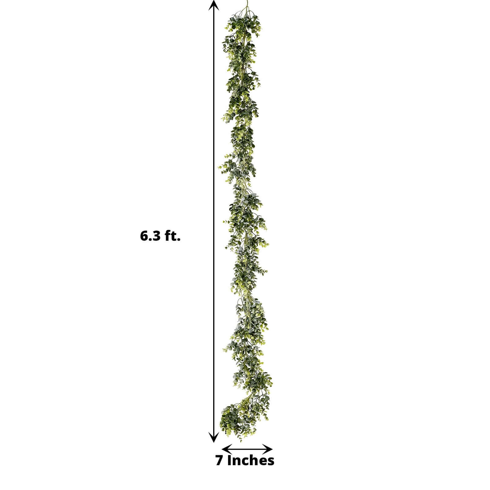 Lifelike Frosted Green Artificial Eucalyptus Leaf Garland Plant, Waterproof Faux Hanging Vine 6ft - Image 3