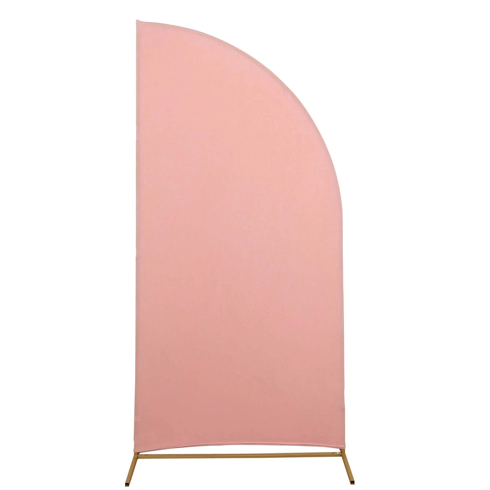Matte Dusty Rose Fitted Spandex Half Moon Wedding Arch Cover, Custom Fit Chiara Backdrop Stand Cover 6ft - Image 6