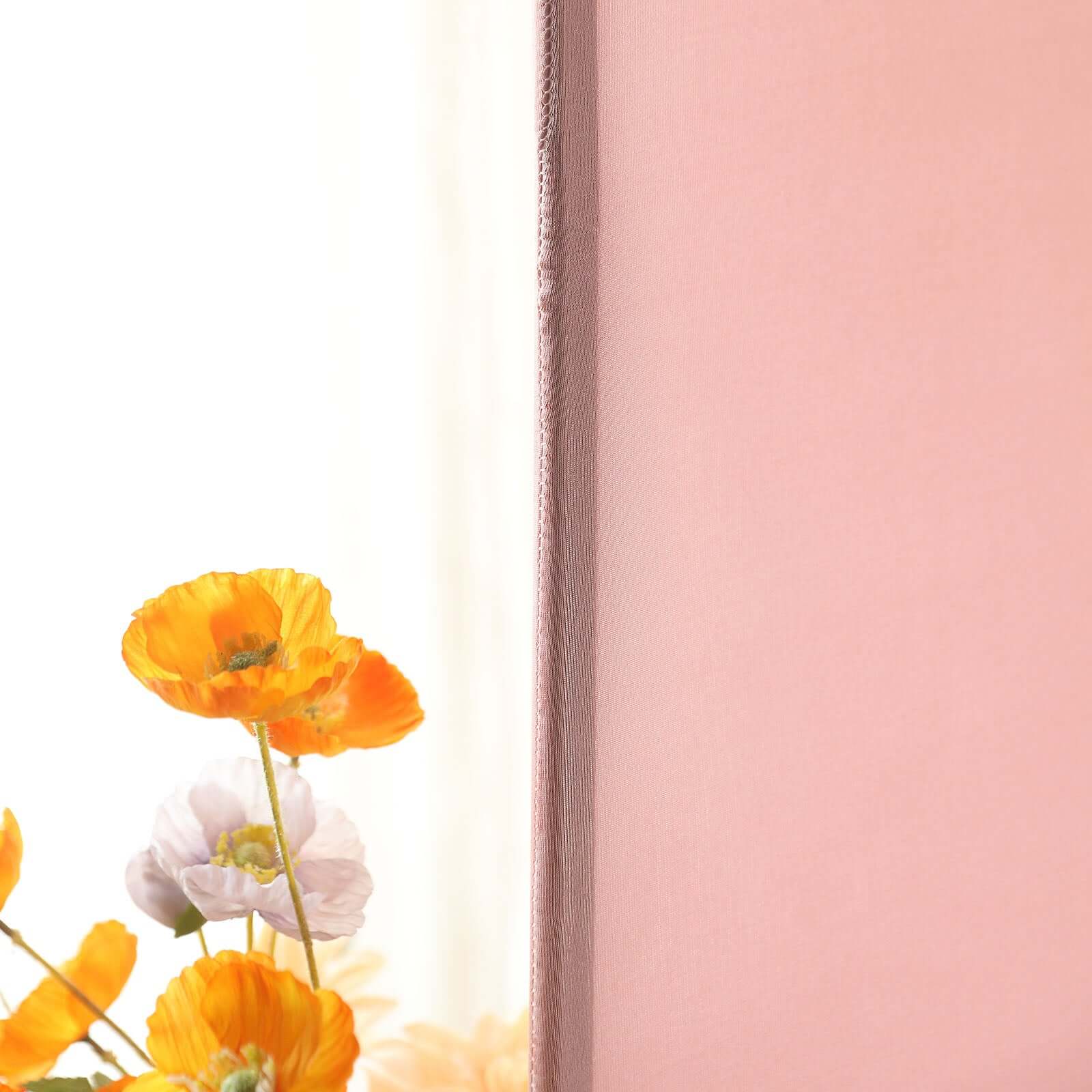 Matte Dusty Rose Spandex Fitted Wedding Arch Cover For Round Top Chiara Backdrop Stand 6ft - Image 12