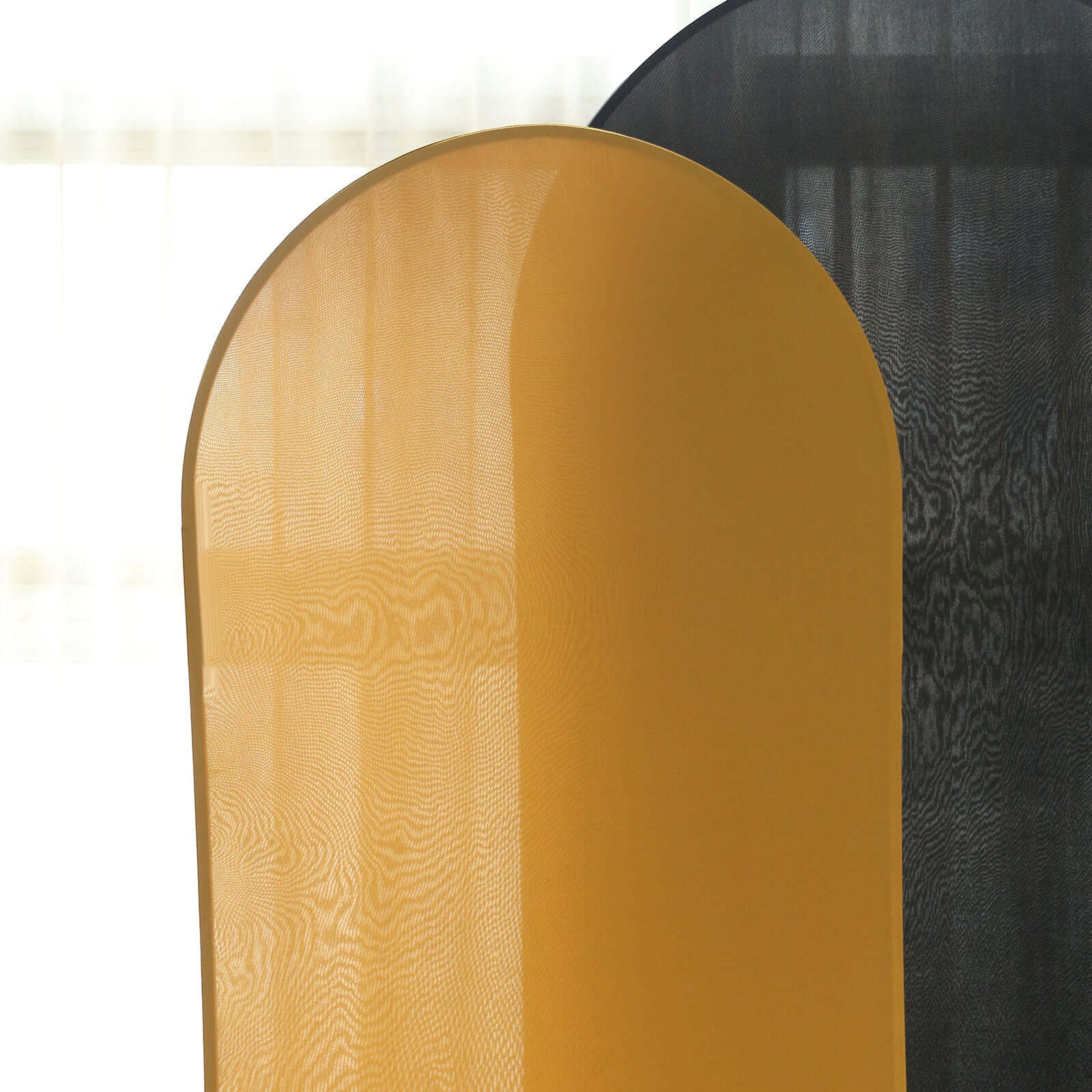 Matte Gold Spandex Fitted Wedding Arch Cover For Round Top Chiara Backdrop Stand 6ft - Image 10