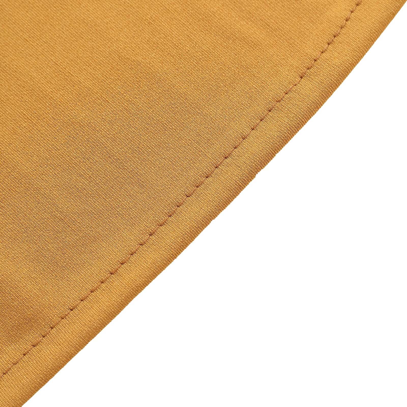 Matte Gold Spandex Fitted Wedding Arch Cover For Round Top Chiara Backdrop Stand 6ft - Image 15