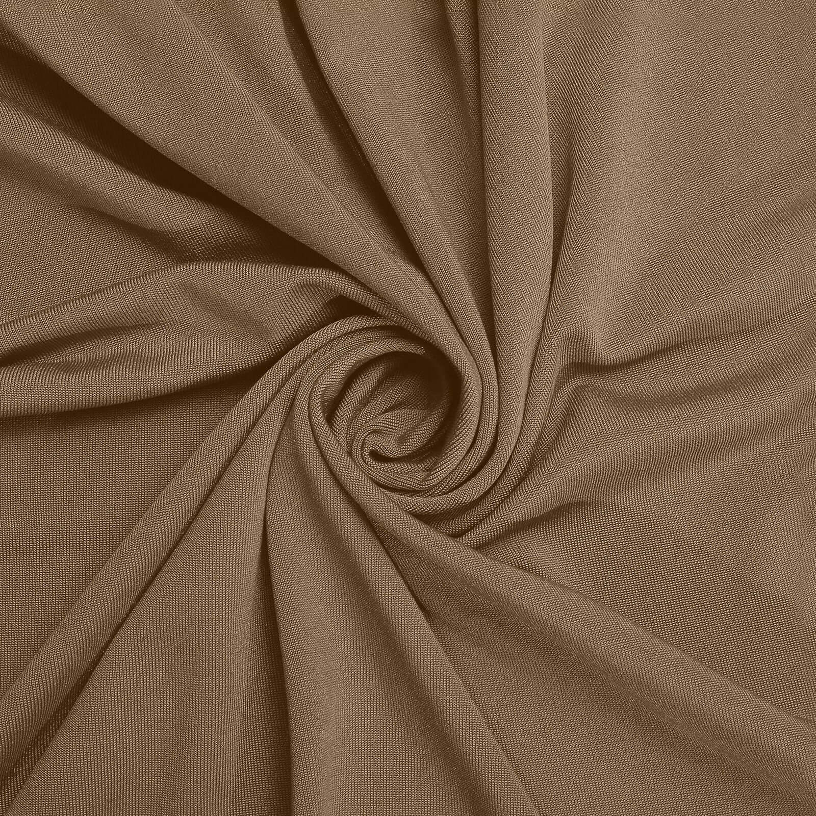Matte Taupe Spandex Fitted Wedding Arch Cover For Round Top Chiara Backdrop Stand 6ft - Image 8