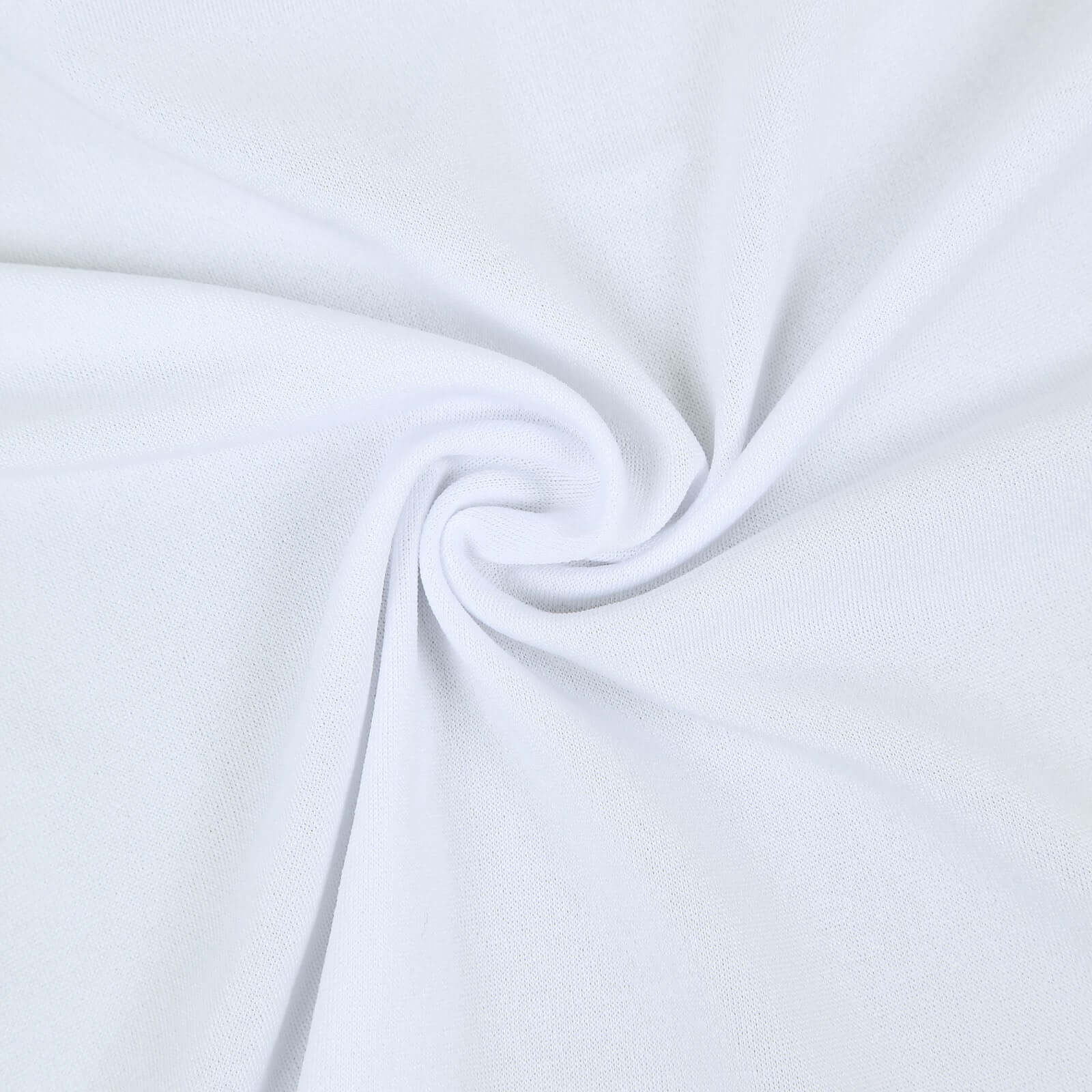 Matte White Fitted Spandex Half Moon Wedding Arch Cover, Custom Fit Chiara Backdrop Stand Cover 6ft - Image 8
