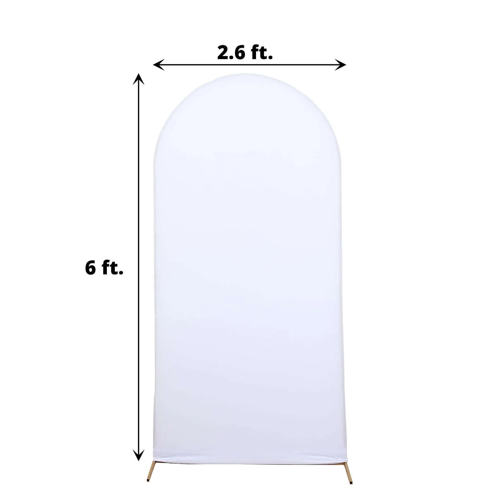 Matte White Spandex Fitted Wedding Arch Cover For Round Top Chiara Backdrop Stand 6ft - Image 3