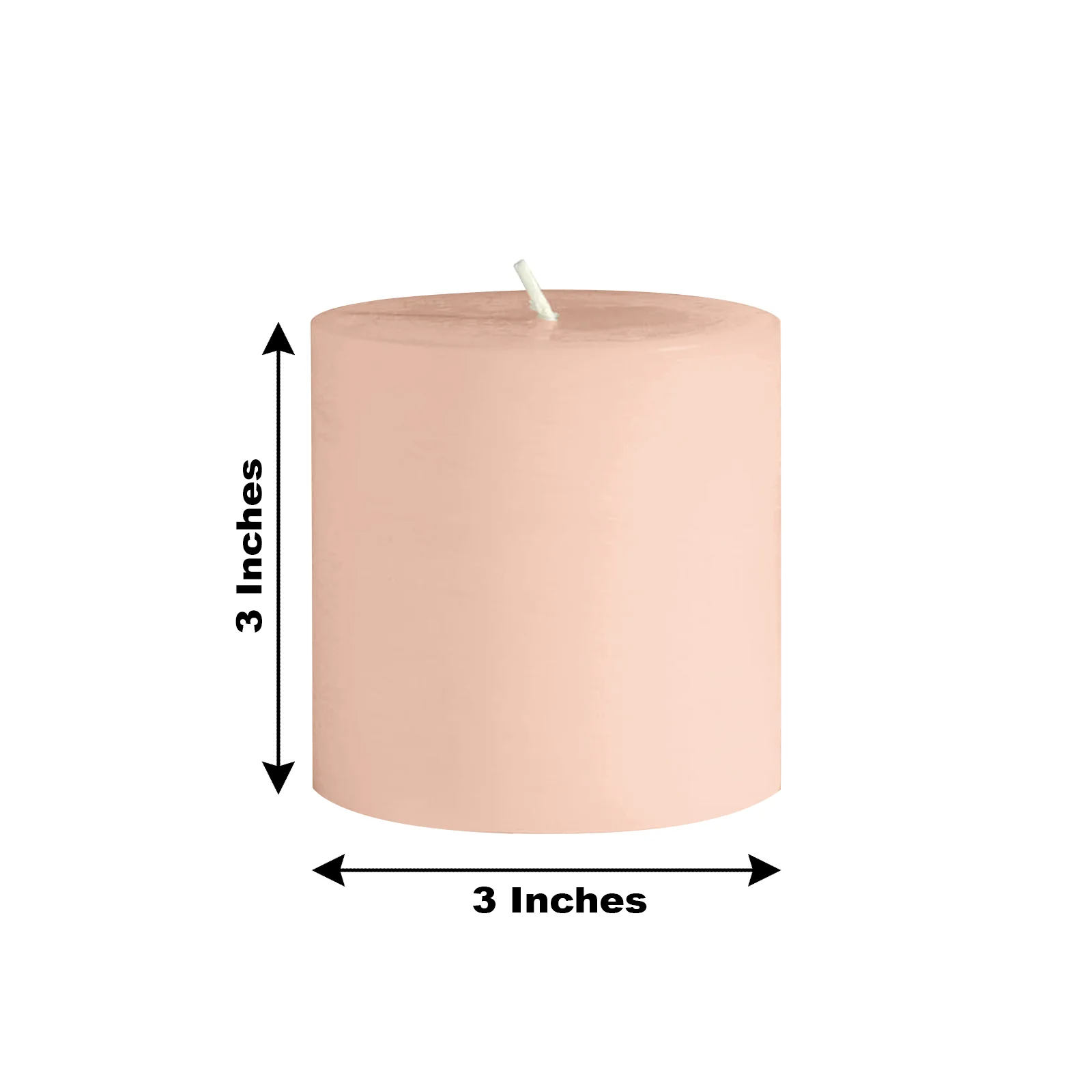 6-Pack Unscented Pillar Candles – Dripless 3"x3" Blush Paraffin Wax with Smokeless Cotton Wicks, Clean & Long-Lasting 30-Hour Burn - Image 3