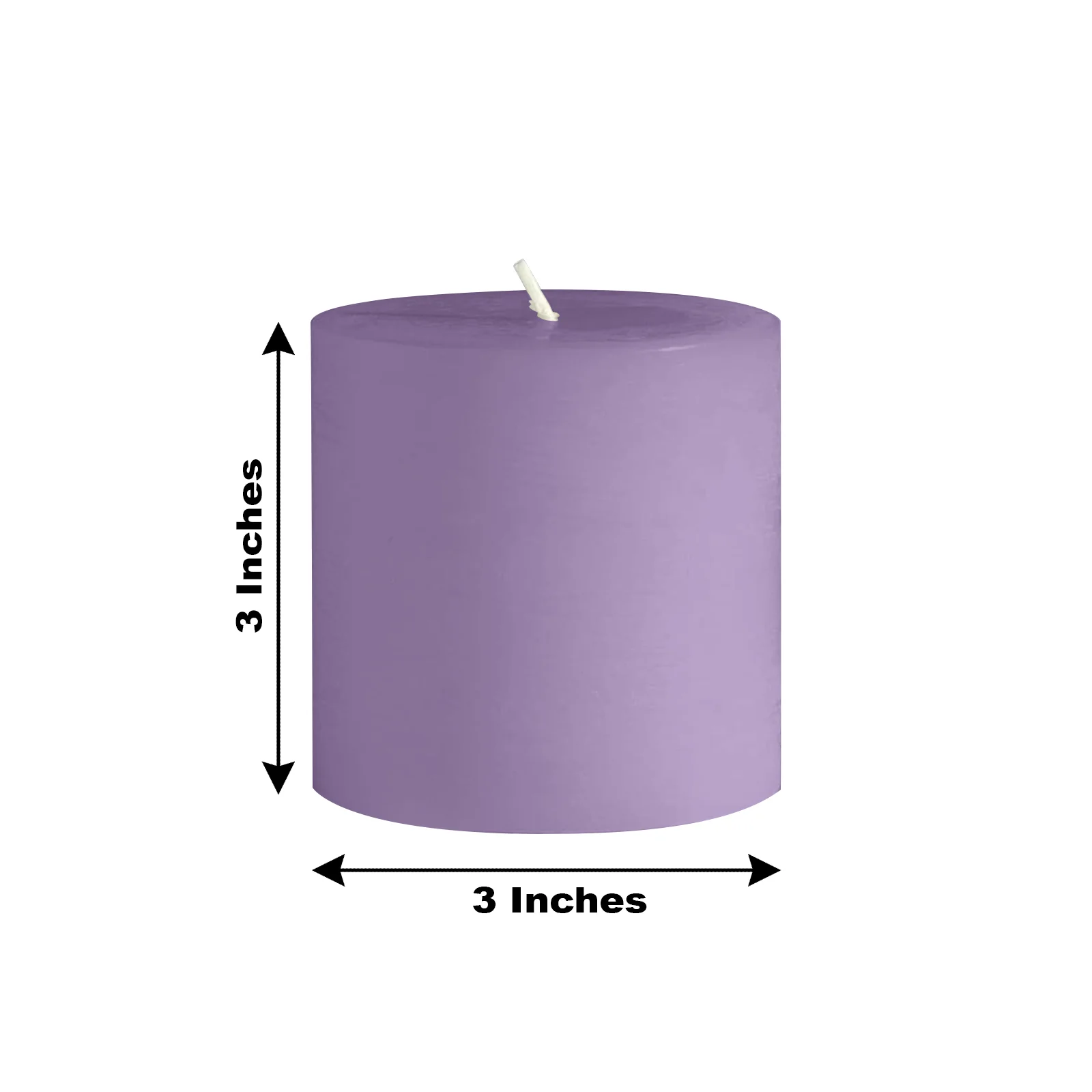 6-Pack Unscented Pillar Candles – Dripless 3"x3" Lavender Lilac Paraffin Wax with Smokeless Cotton Wicks, Clean & Long-Lasting 30-Hour Burn - Image 3