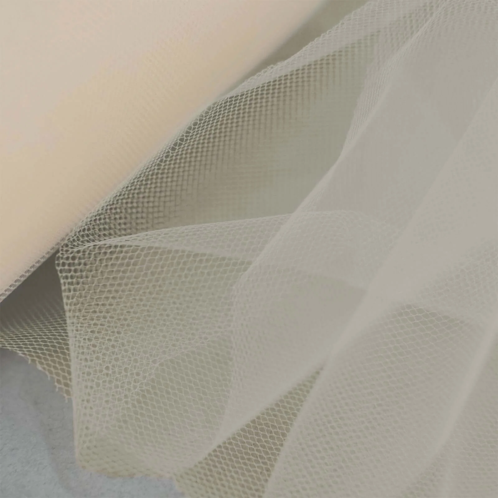 Beige Tulle Fabric Bolt, Sheer Fabric Spool Roll For Crafts 6"x100 Yards - Image 5